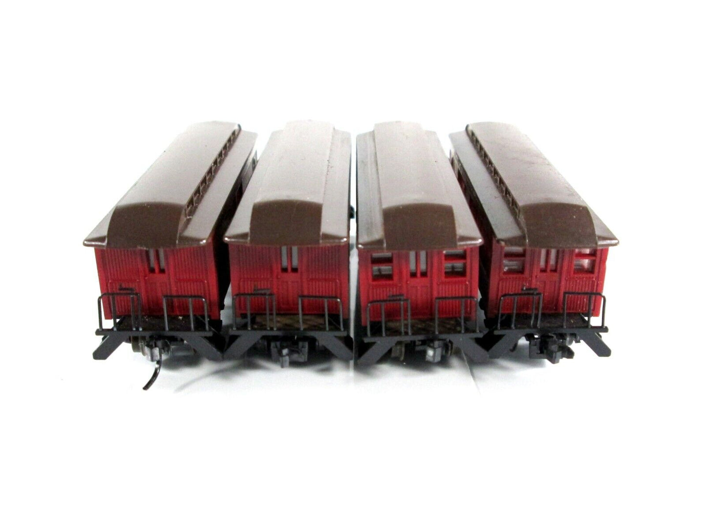 N Scale DENVER RIO GRANDE Pre-1918 Overton 4-Car Set, Roundhouse Knuckle Coupler