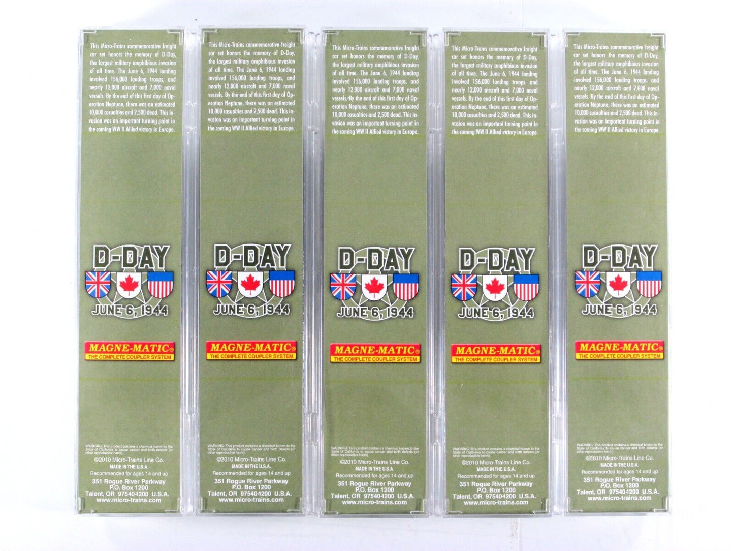 N Scale **WWII D-Day** Normandy Commemorative 5-Car Set - Micro Trains **RARE***