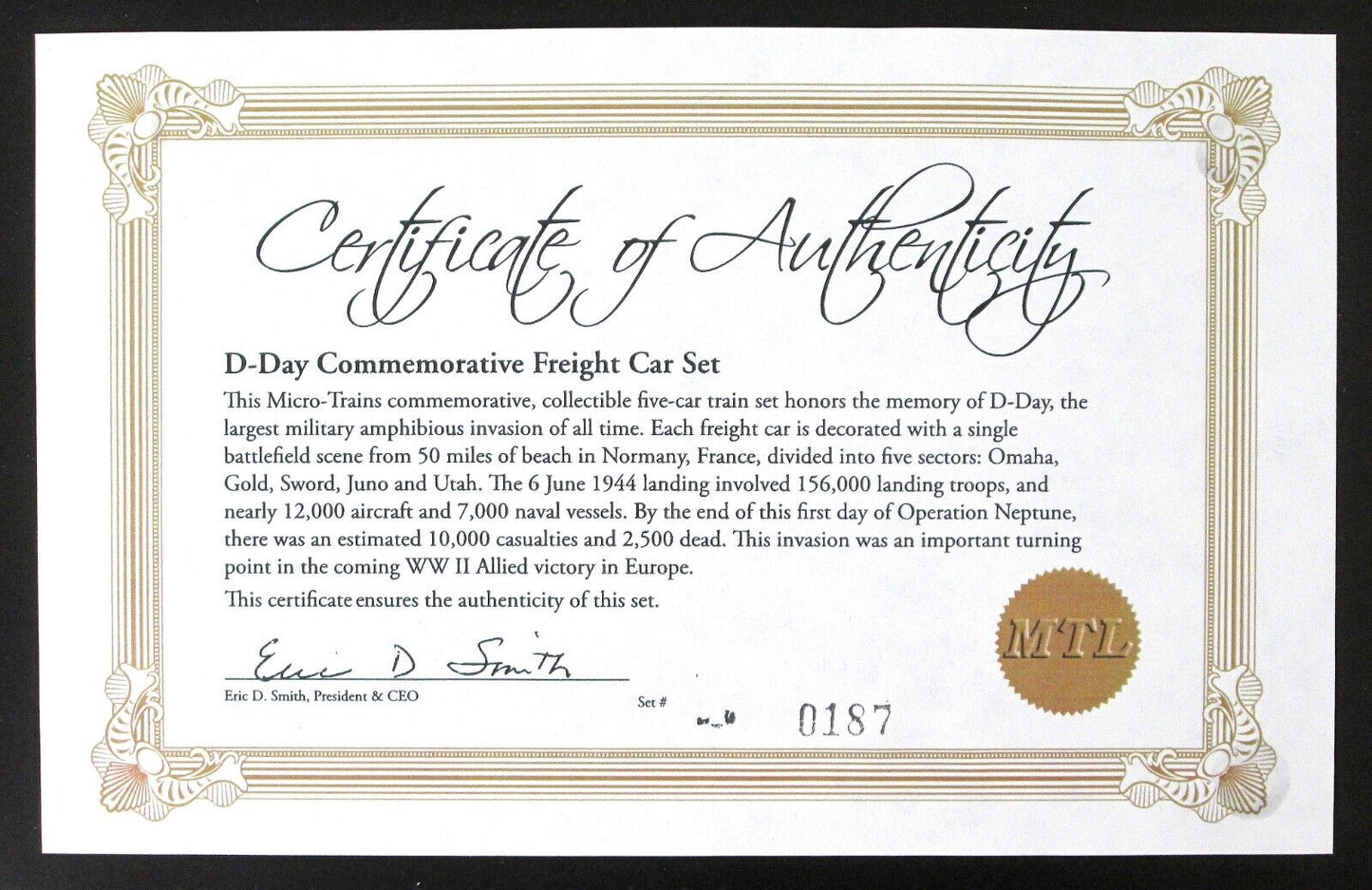 N Scale **WWII D-Day** Normandy Commemorative 5-Car Set - Micro Trains **RARE***