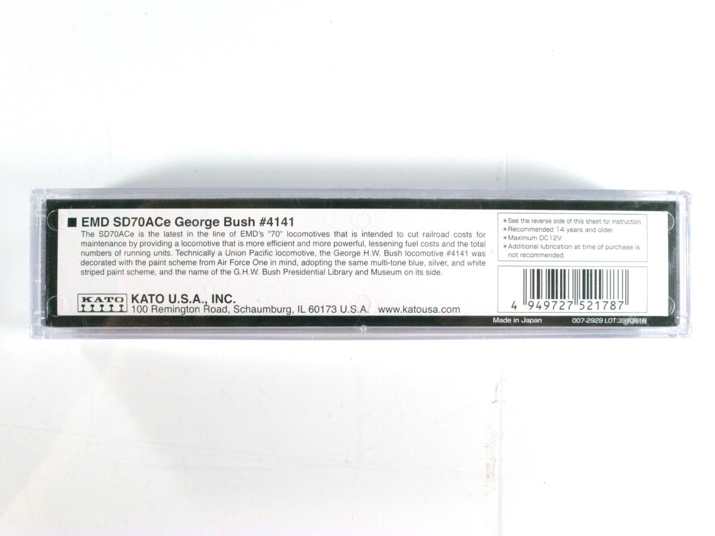 N Scale ***GEORGE BUSH*** SD70ACe Diesel Locomotive 4141 - Kato 176-8411 w/ DCC