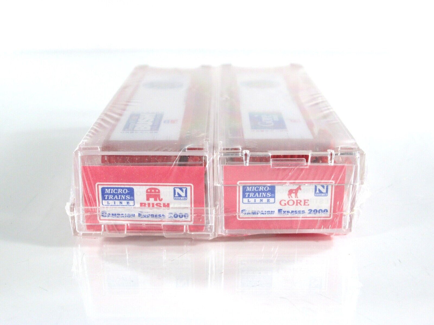 N Scale **BUSH GORE CAMPAIGN EXPRESS** Box Car Set - Micro Trains Special **RARE