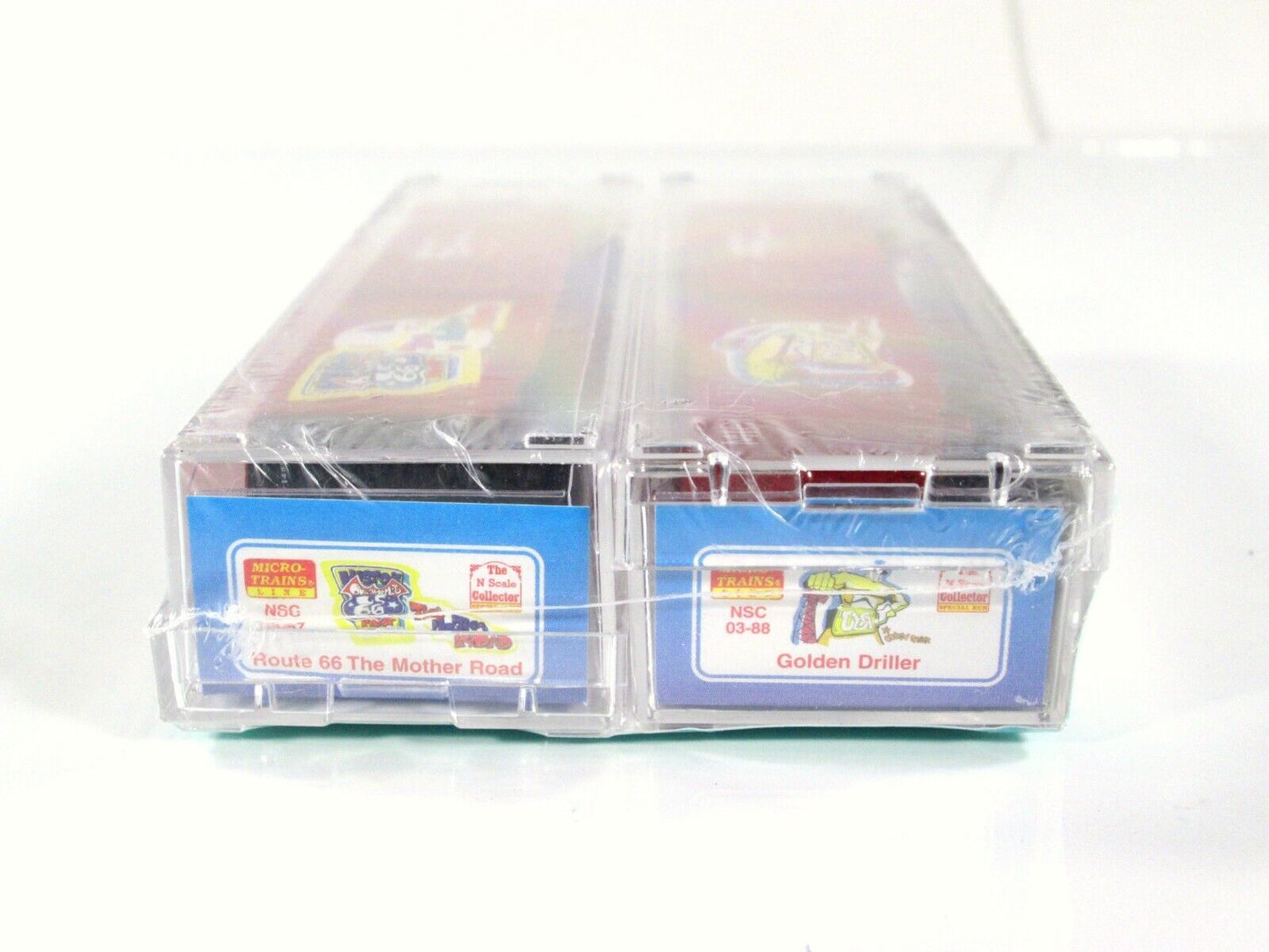 N Scale ***SANTA FE*** ROUTE 66 - Weathered Graffiti Box Car Set -- Micro Trains