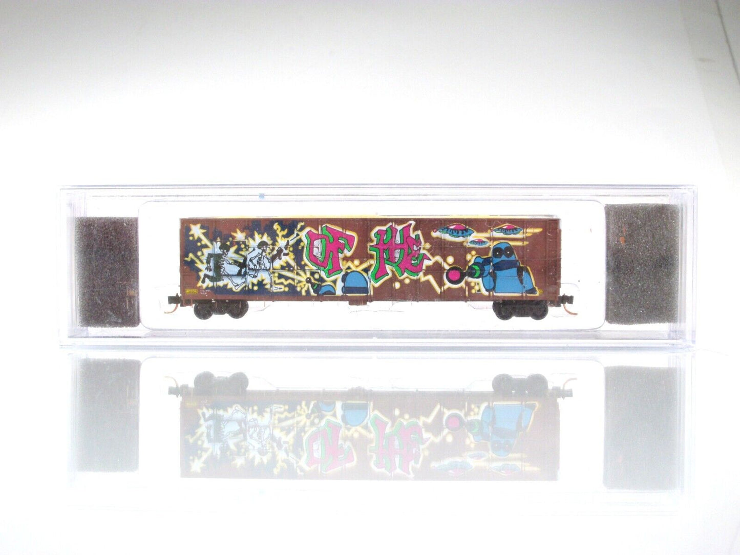 N Scale *WAR of the WORLDS* Graffiti Woodchip Gondola, WCVX 2101 - Deluxe 170803