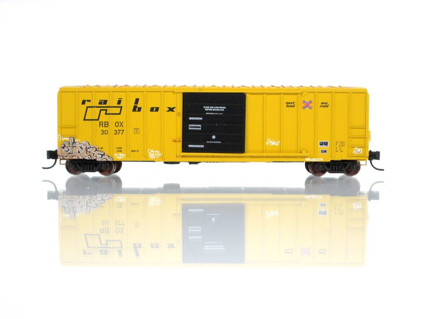 N Scale RAILBOX  **National Tattoo Day** GRAFFITI Box Car, Micro Trains 02545561