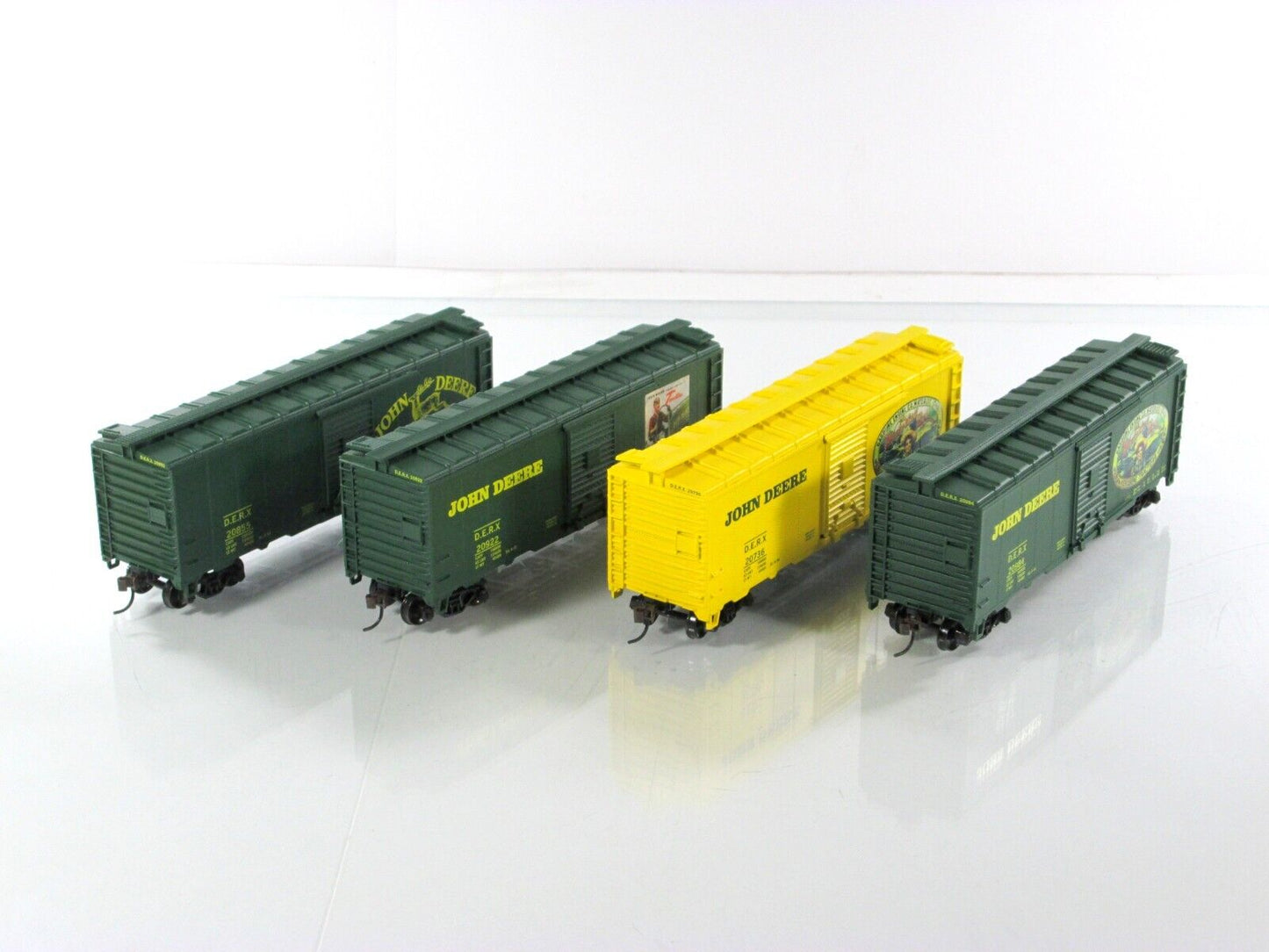 HO Scale **JOHN DEERE** Box Car Set -Athearn 8170, 8172, 8173, 8175, Knuckle Cpl
