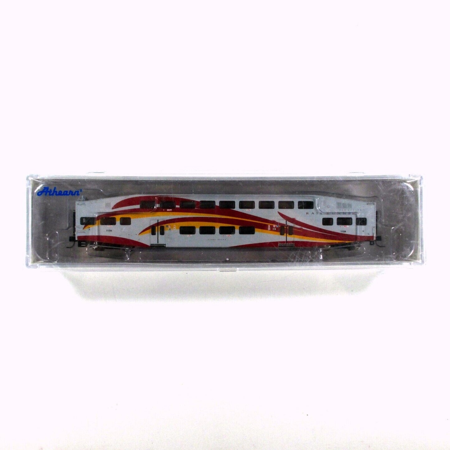 N Scale NEW MEXICO RAIL RUNNER Bombardier Bi-Level Control #1104 - Athearn 10136