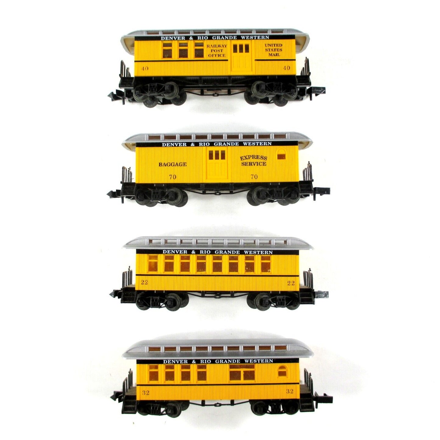 N Scale ***D&RGW DENVER RIO GRANDE SILVERTON*** Overton 4-Set - Roundhouse 89444