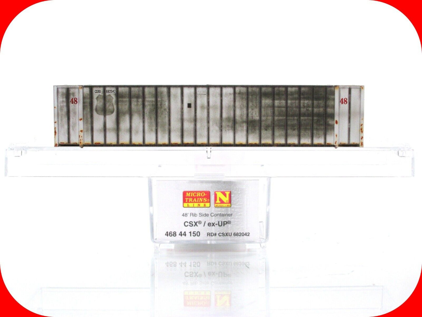 N Scale **CSX ex-UP** Weathered 48' Container CSXU 682042, Micro Trains 46844150