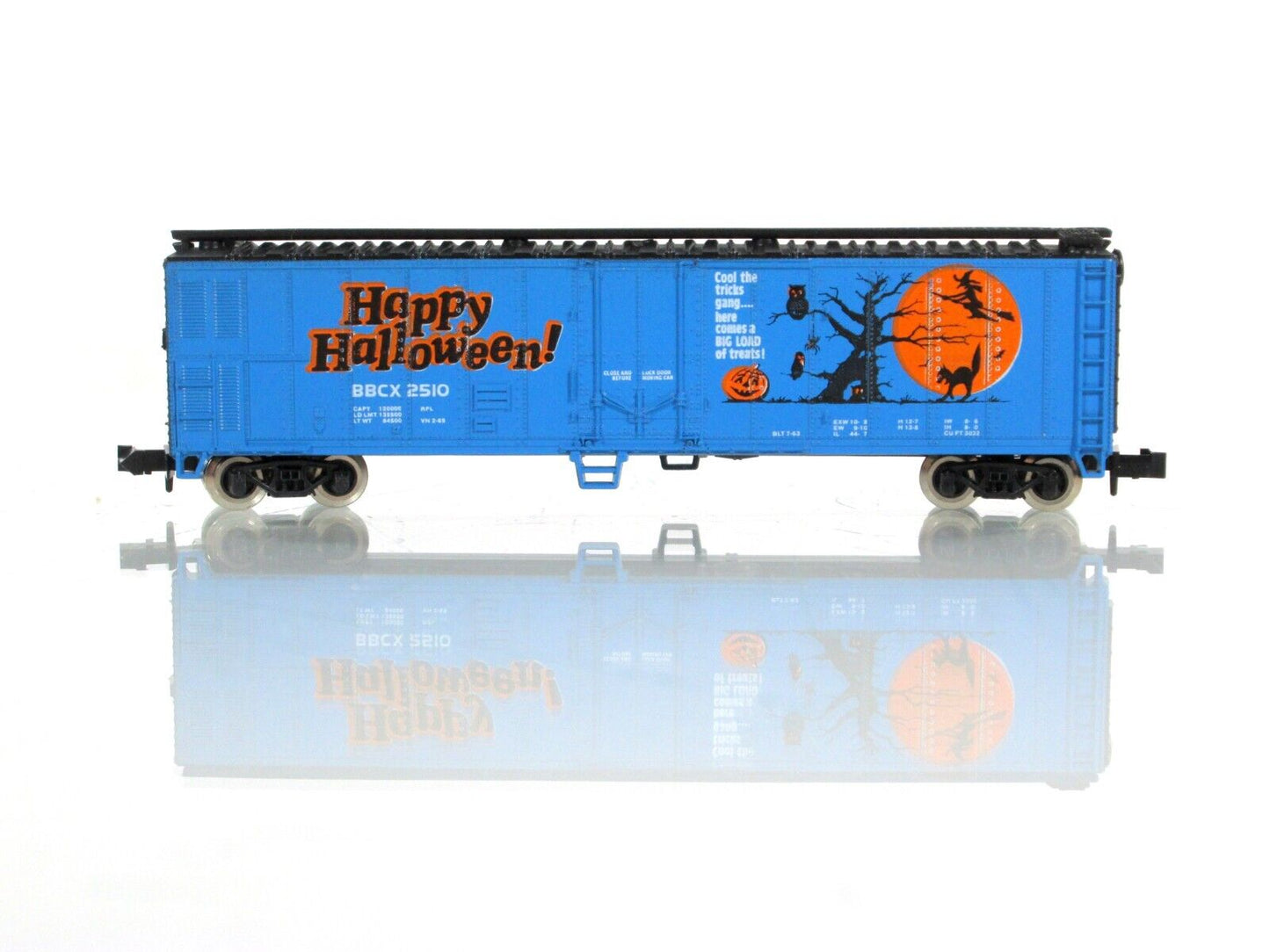N Scale ***HAPPY HALLOWEEN*** 50' Box Car, BBCX 2510 -- Bev-Bel / Atlas ***RARE*