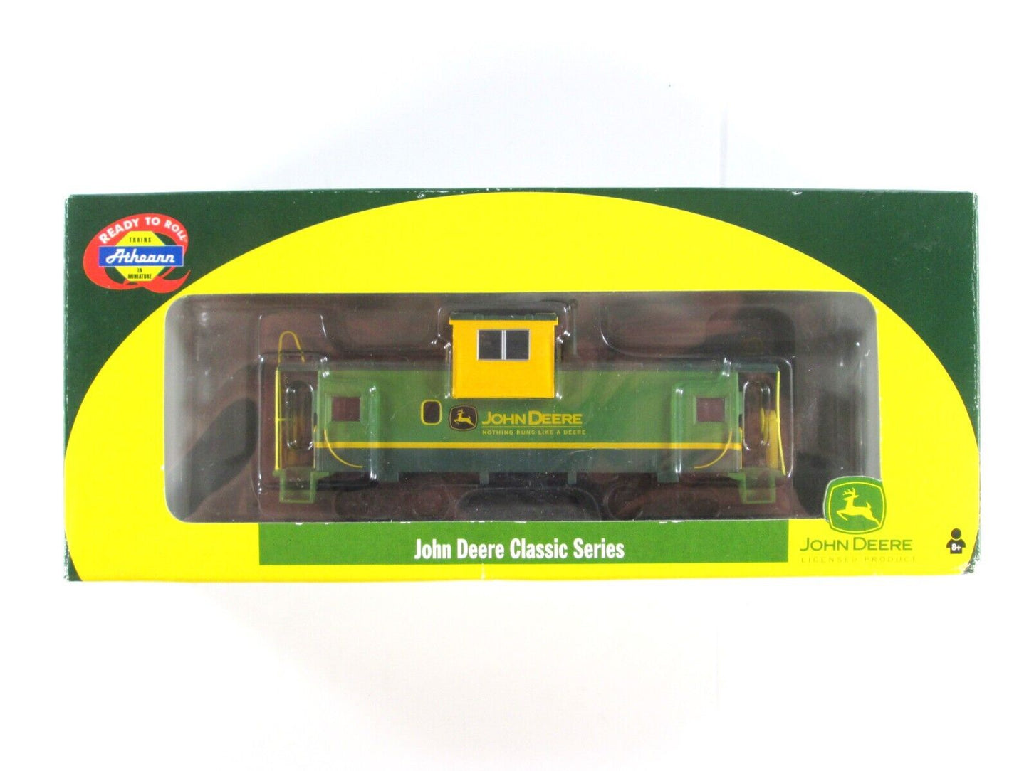HO Scale ***JOHN DEERE*** 36' Wide Vision Green / Yellow Caboose -- Athearn 7721