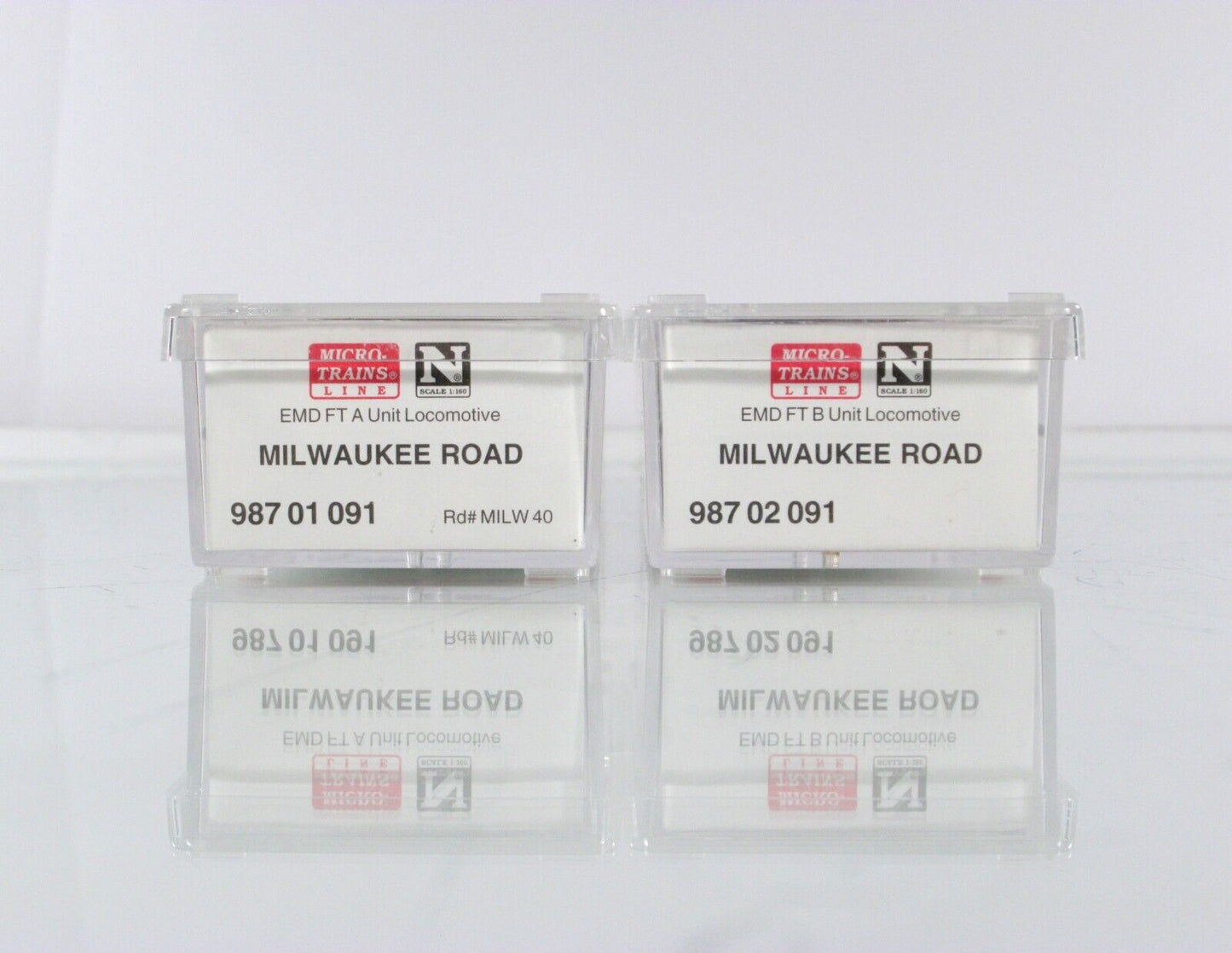 N Scale ***MILWAUKEE ROAD*** EMD FT A/B Set #40 - Micro Trains 99200091, DCC Rdy