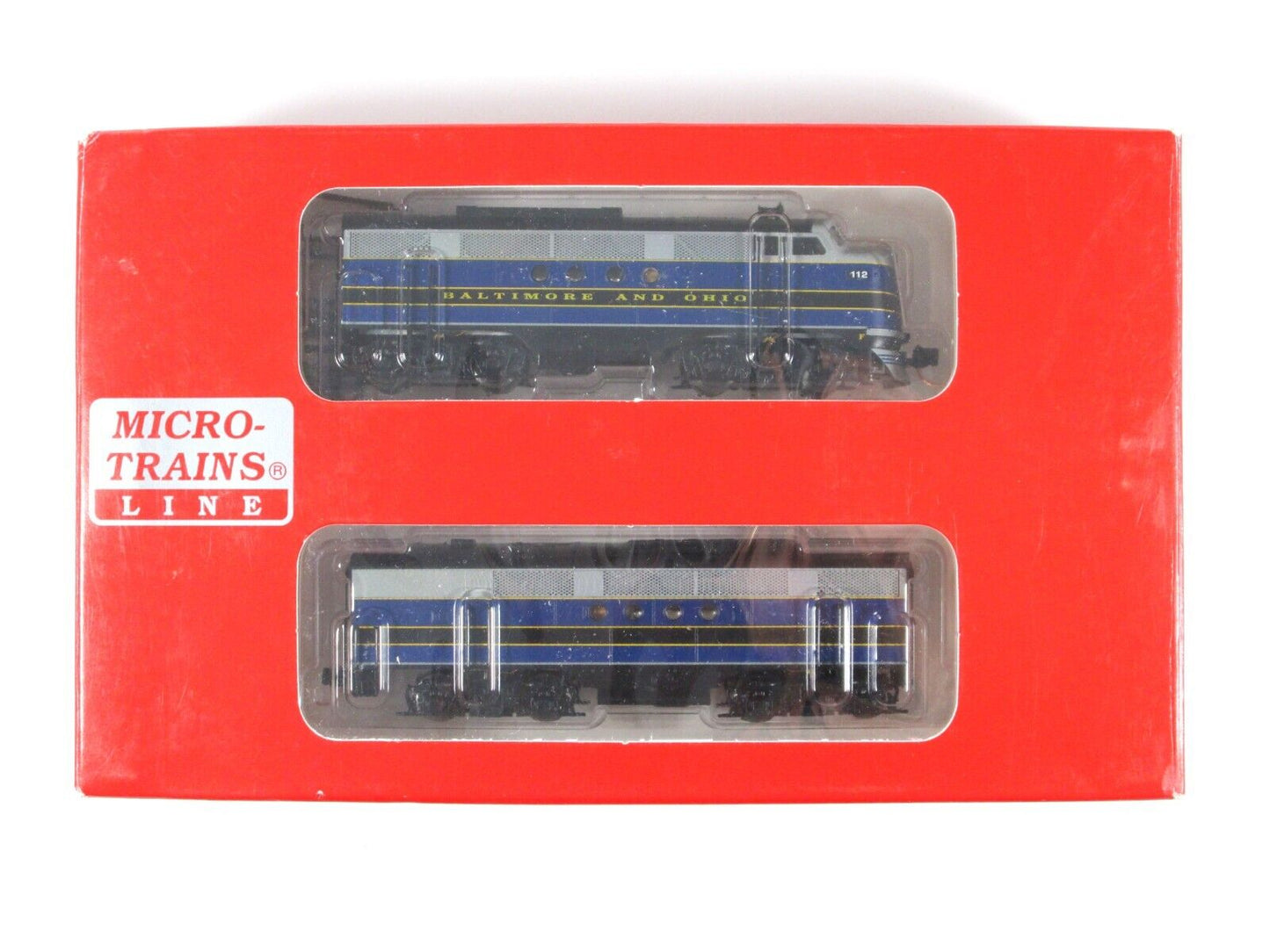 N Scale ***BALTIMORE & OHIO*** FT A/B Set #112 -- Micro Trains 99200061, DCC Rdy