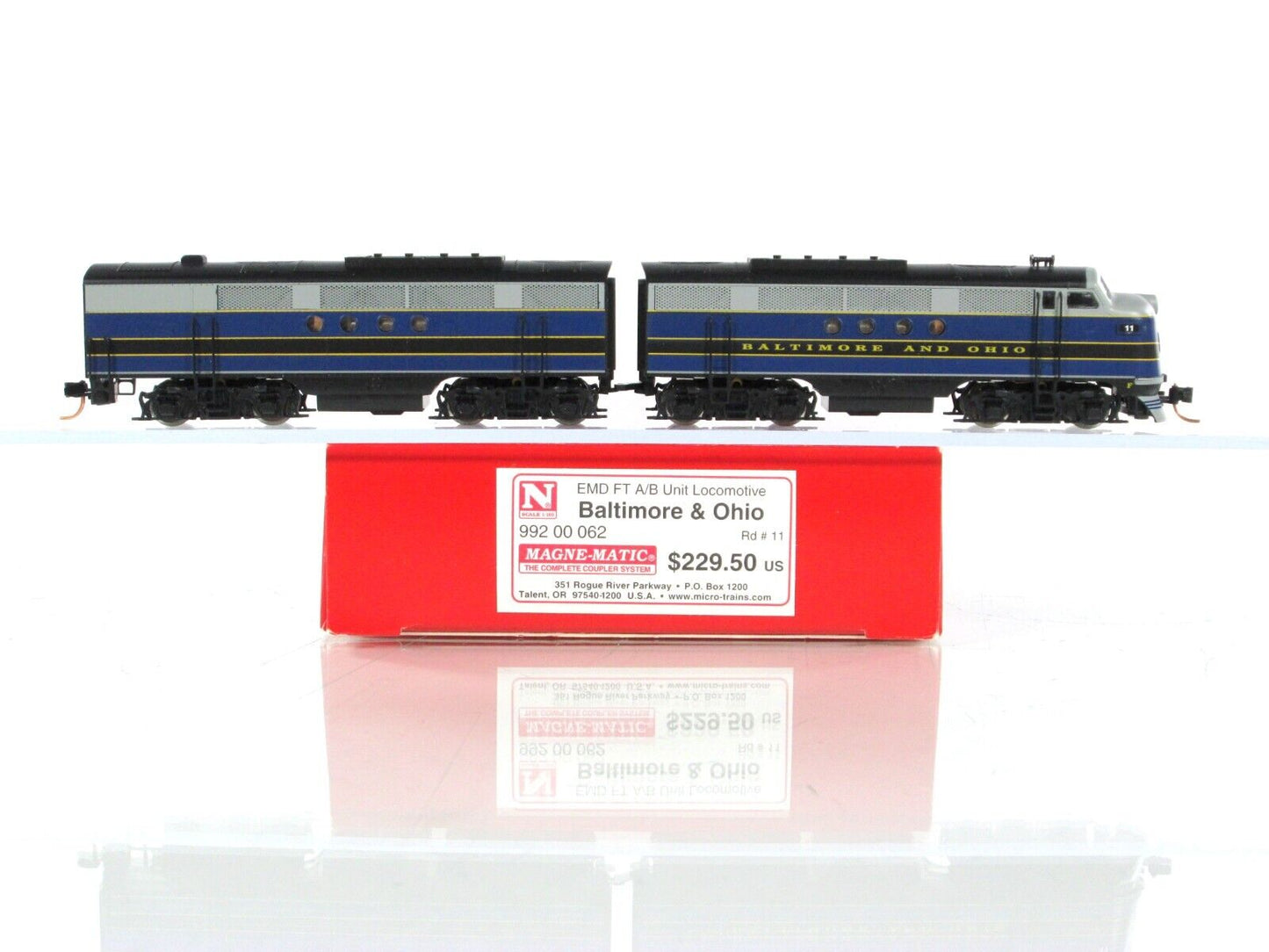 N Scale ***BALTIMORE & OHIO*** FT A/B Set #11 --- Micro Trains 99200062, DCC Rdy