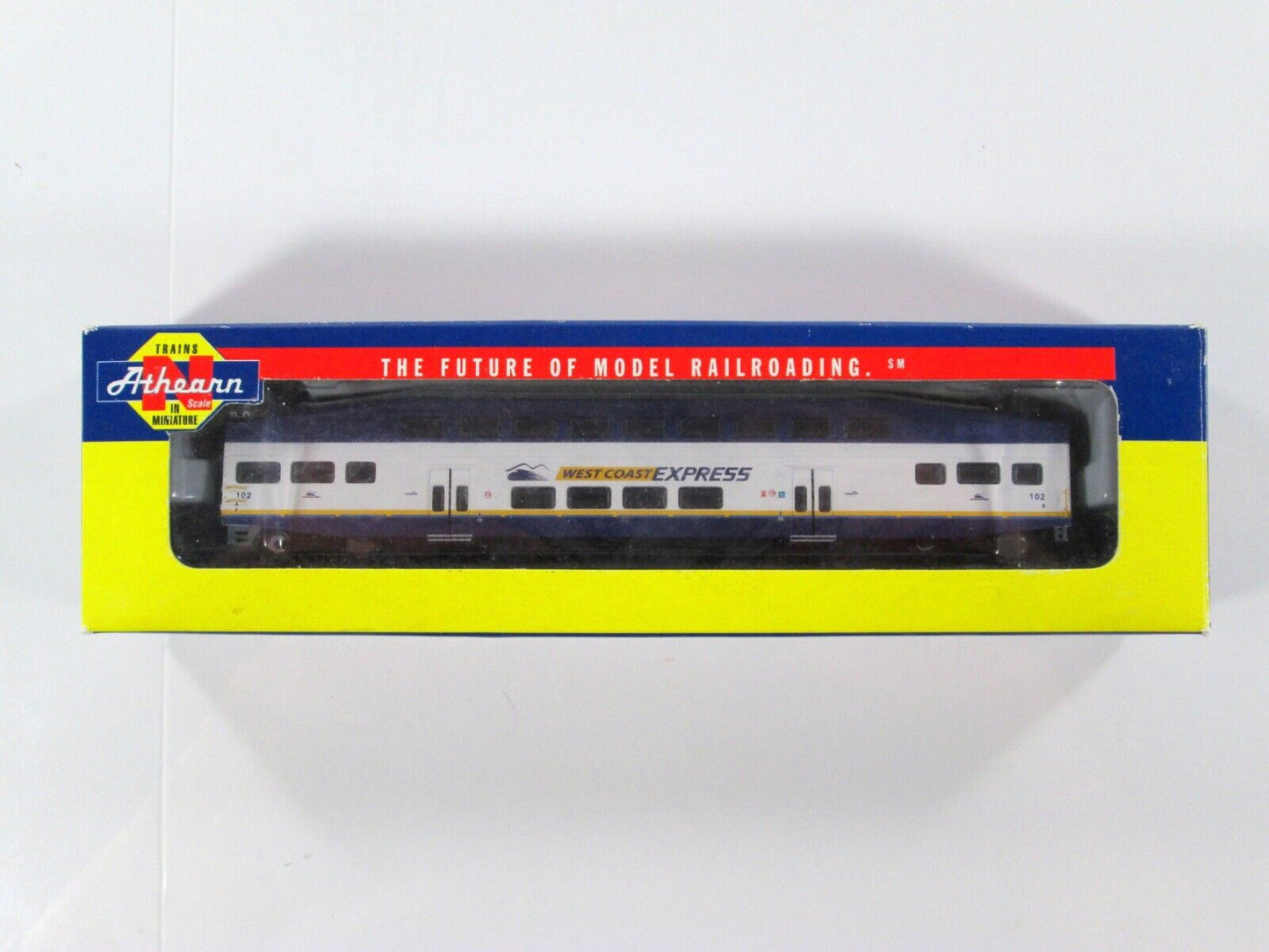 N Scale ***WEST COAST EXPRESS*** Bombardier Control Car, WCE #102 -Athearn 10124