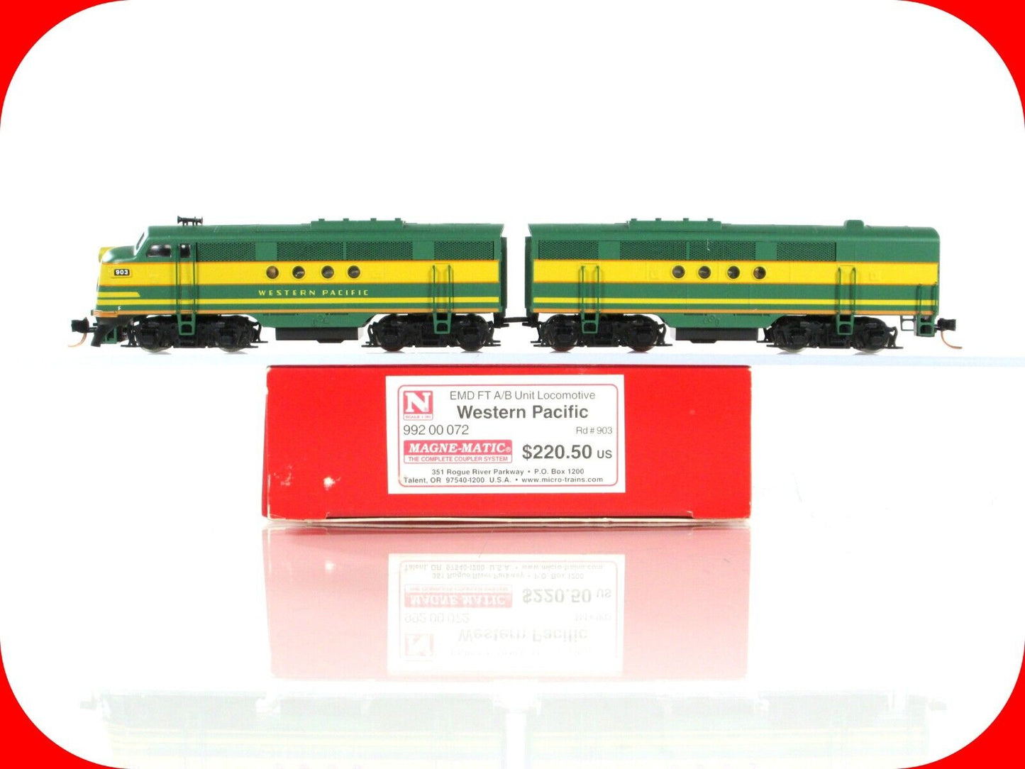 N Scale **WESTERN PACIFIC** EMD FT A/B Set #903 - Micro Trains 99200072, DCC Rdy