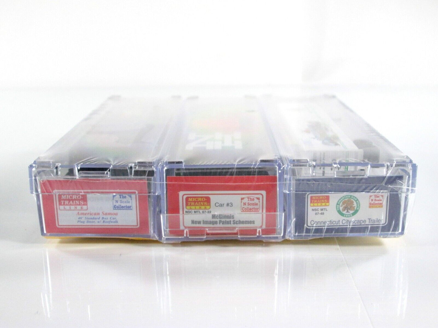 N Scale CHILDREN'S HOSPITAL Set - Box Cars & Trailer - Micro Trains Special RARE