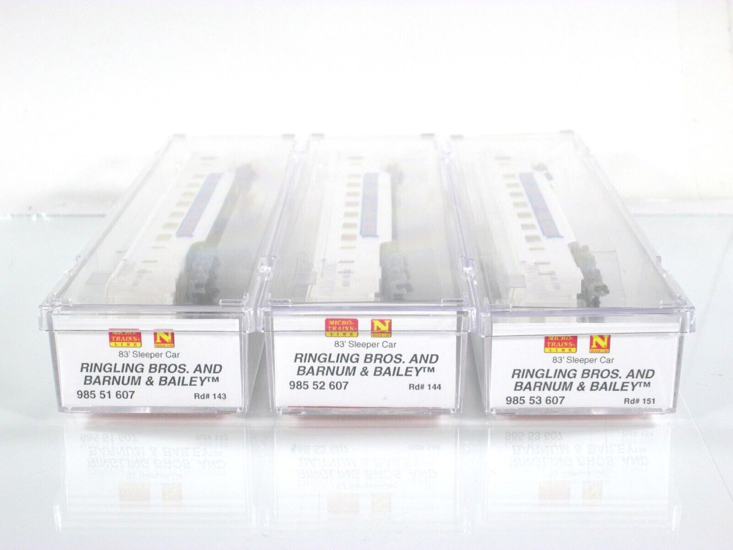 N Scale **RINGLING BROS. CIRCUS** Passenger Sleeper 3-Set -Micro Trains 99300052