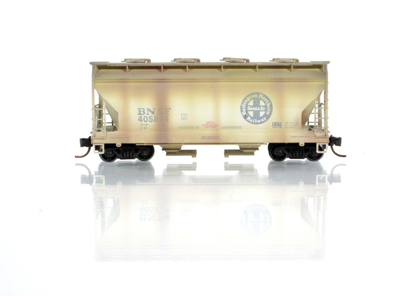 N Scale **BNSF** Weathered 2-Bay Hopper #405894 - Micro Trains Special NSC 10-89