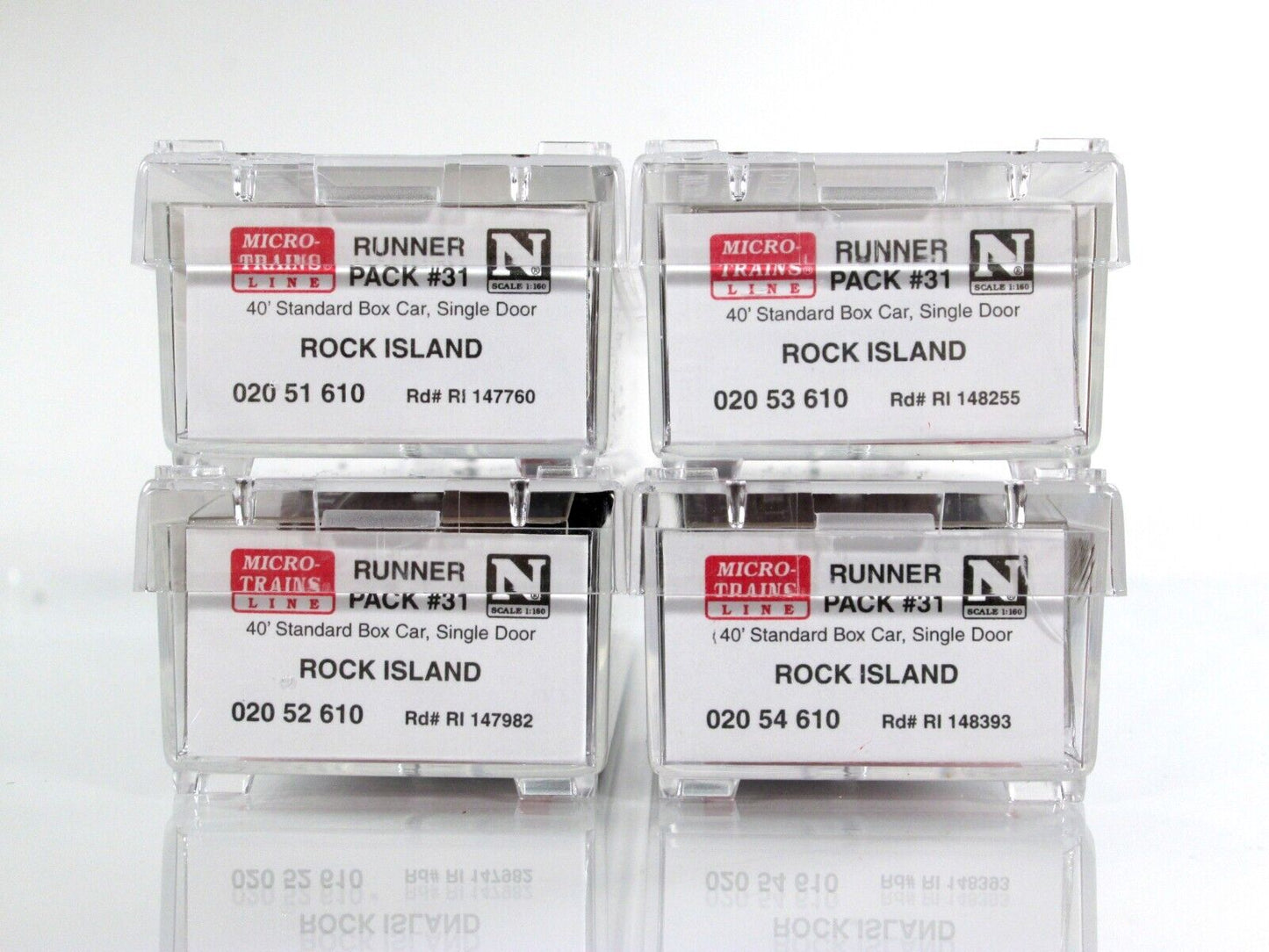 N Scale ***ROCK ISLAND ROCKETS*** Box Car 4-Set #31 -Micro Trains 99300031 *RARE