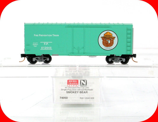 N Scale ***SMOKEY BEAR*** MoW Fire Prevention Car, FP X12645 -Micro Trains 74050