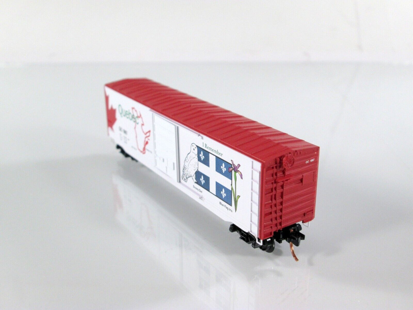 N Scale ***QUEBEC** Canadian Provincial Box Car, QC 1867 - Micro Trains 07700152
