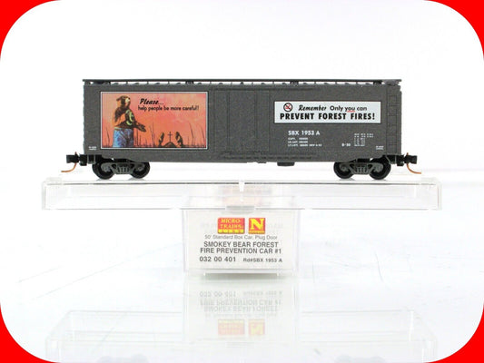 N Scale **SMOKEY BEAR** Fire Prevention Car 1, SBX 1953A - Micro Trains 03200401