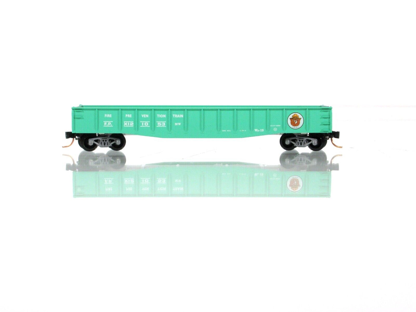 N Scale SMOKEY BEAR MoW Fire Prevention Gondola, FP X121053 - Micro Trains 46360