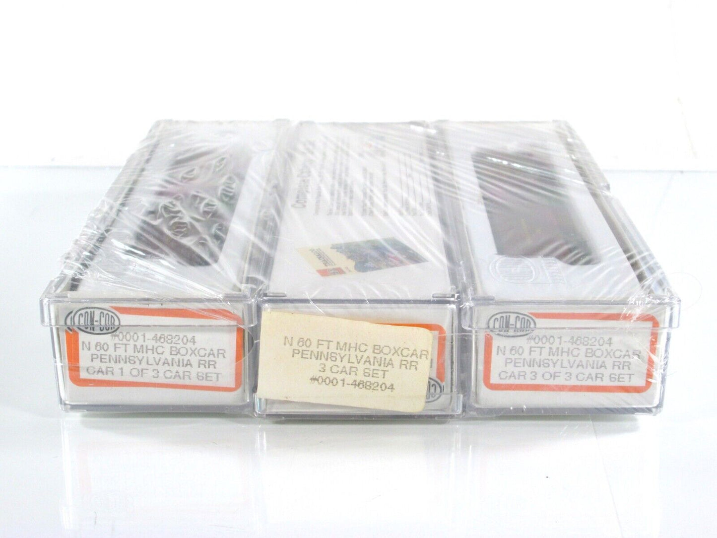 N Scale *PENNSYLVANIA* Material Handling 60' Box Car Set - Con-Cor 468204 **RARE