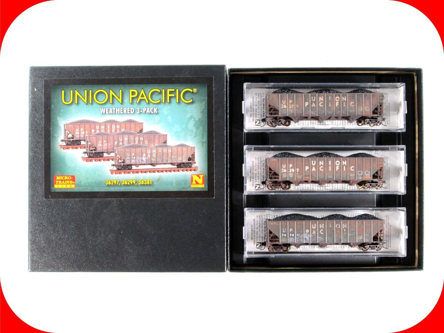 N Scale **UNION PACIFIC** Weathered Coal Hopper 3-Pack - Micro Trains 99305920