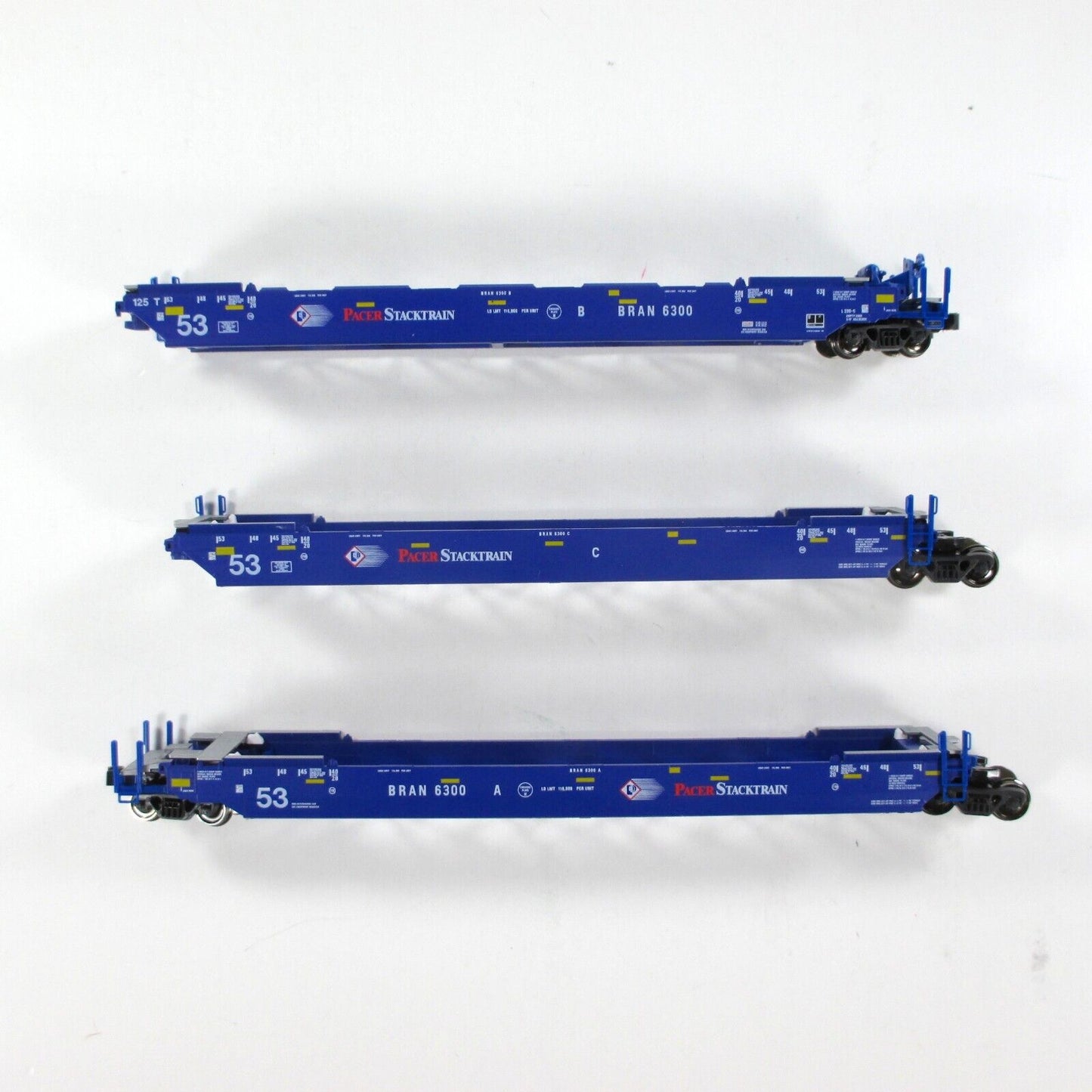 N Scale **PACER** Gunderson MAXI-IV Double Stack Well Car #6300 -- Kato 106-6117