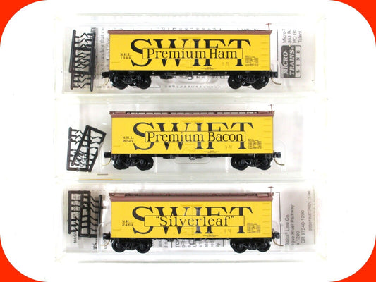 N Scale ***SWIFT Refrigerator Lines*** Ice Reefer 3-Pack ---- Micro Trains 58512