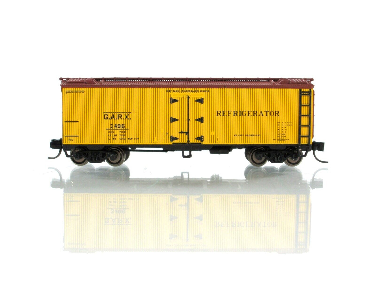 N Scale ***GARX*** 37' Meat Reefer 4-Pack - Rapido 521013, Micro Trains Couplers