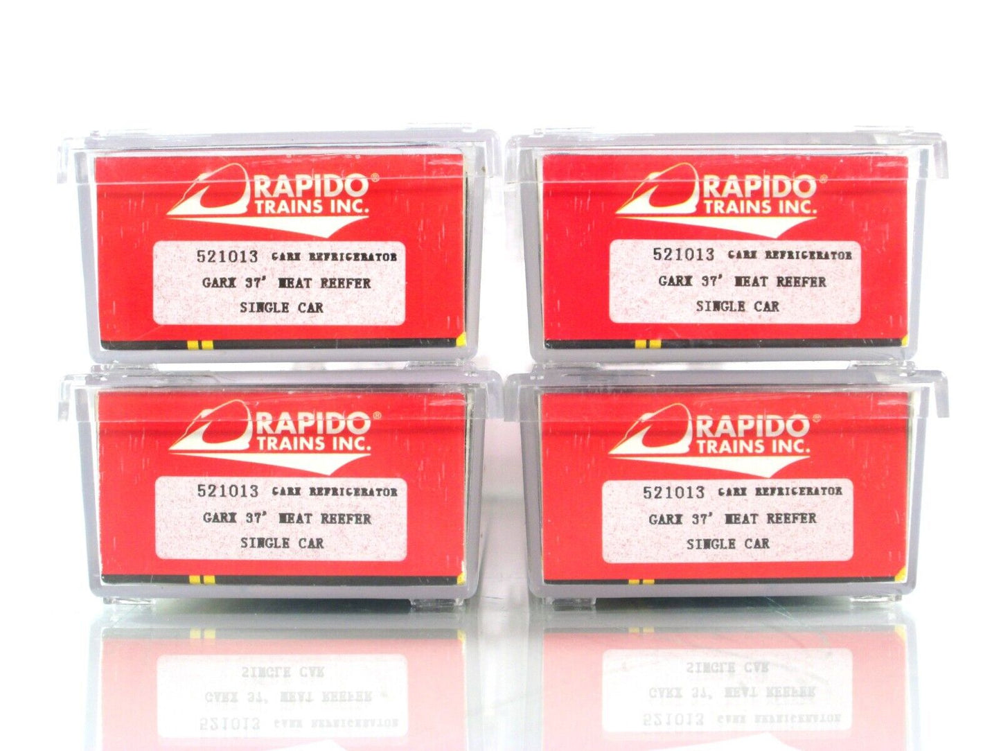 N Scale ***GARX*** 37' Meat Reefer 4-Pack - Rapido 521013, Micro Trains Couplers