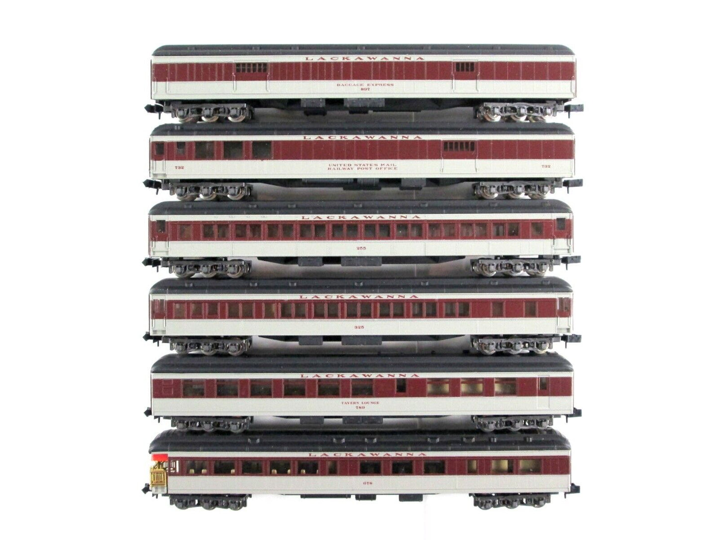N Scale **LACKAWANNA* Heavyweight Passenger Car 6-Pack Set - Con-Cor 0003-570015