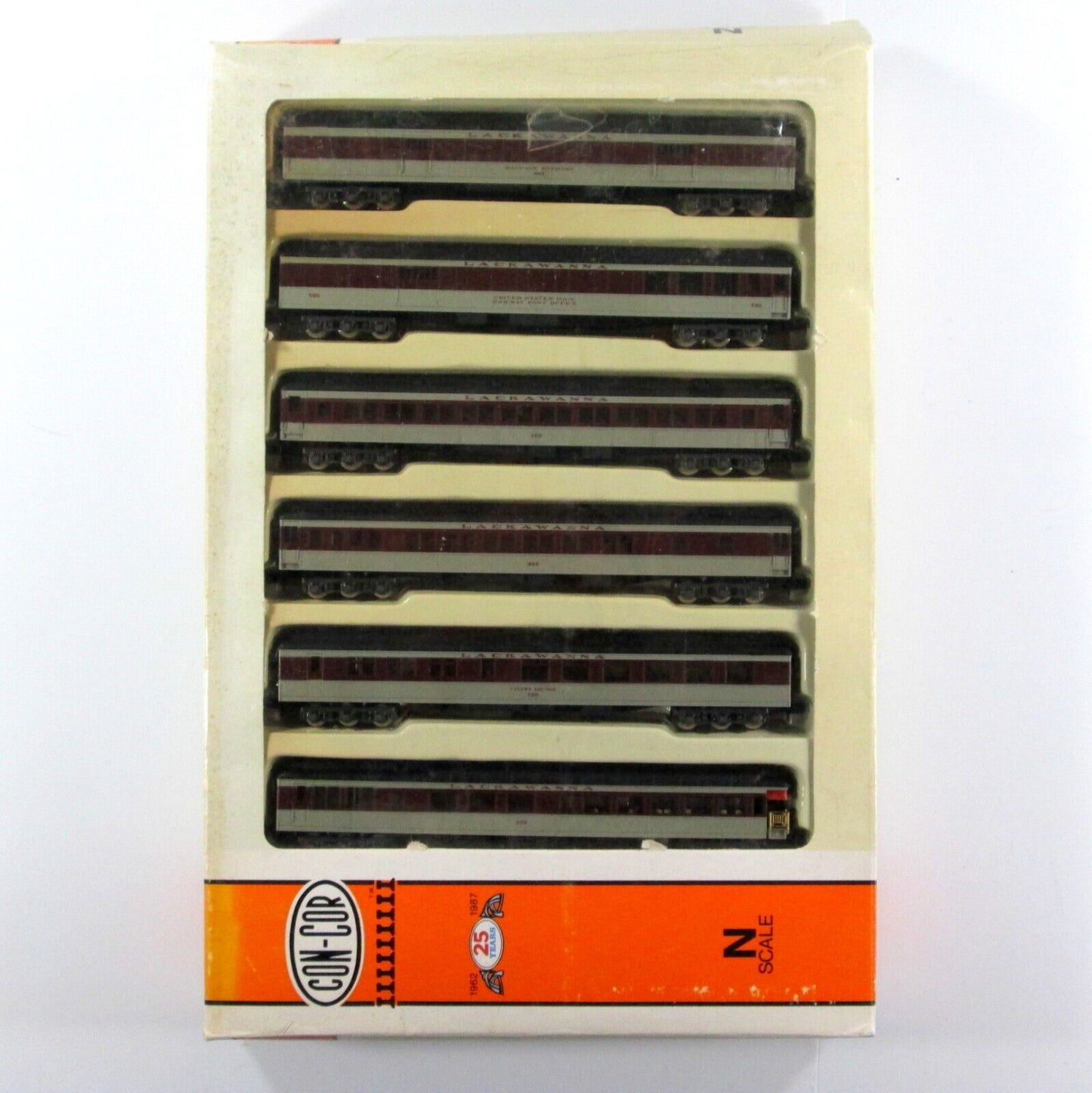 N Scale **LACKAWANNA* Heavyweight Passenger Car 6-Pack Set - Con-Cor 0003-570015