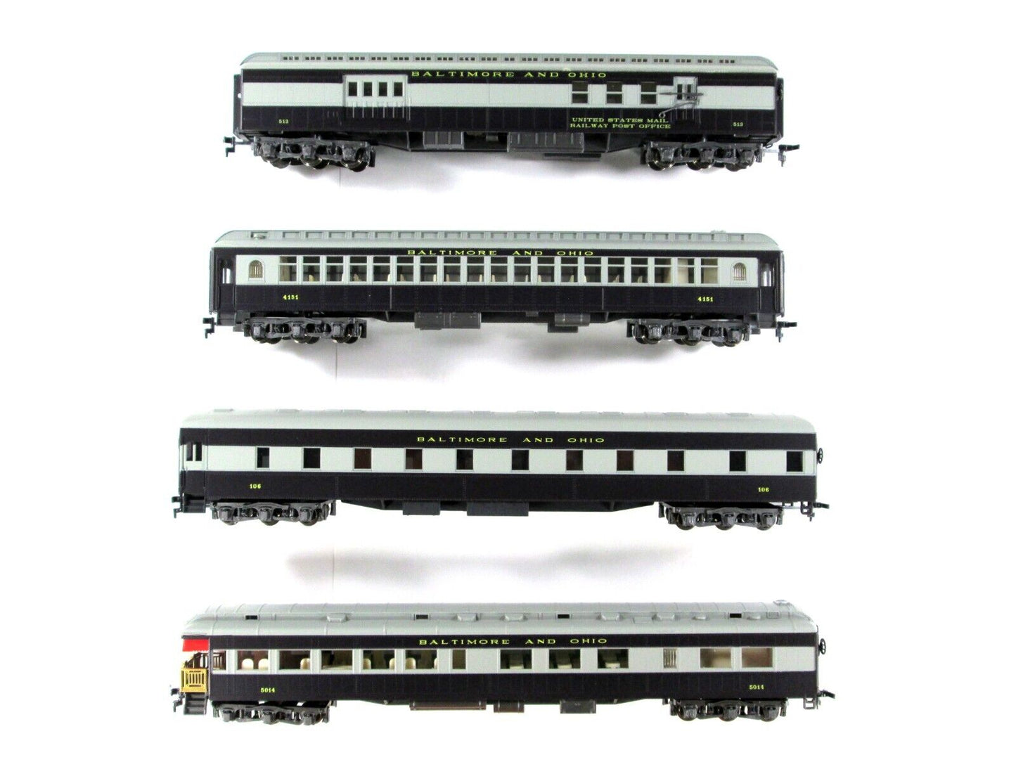 HO Scale ***BALTIMORE & OHIO*** Royal Blue 1920s Passenger Set B -Rivarossi 6909