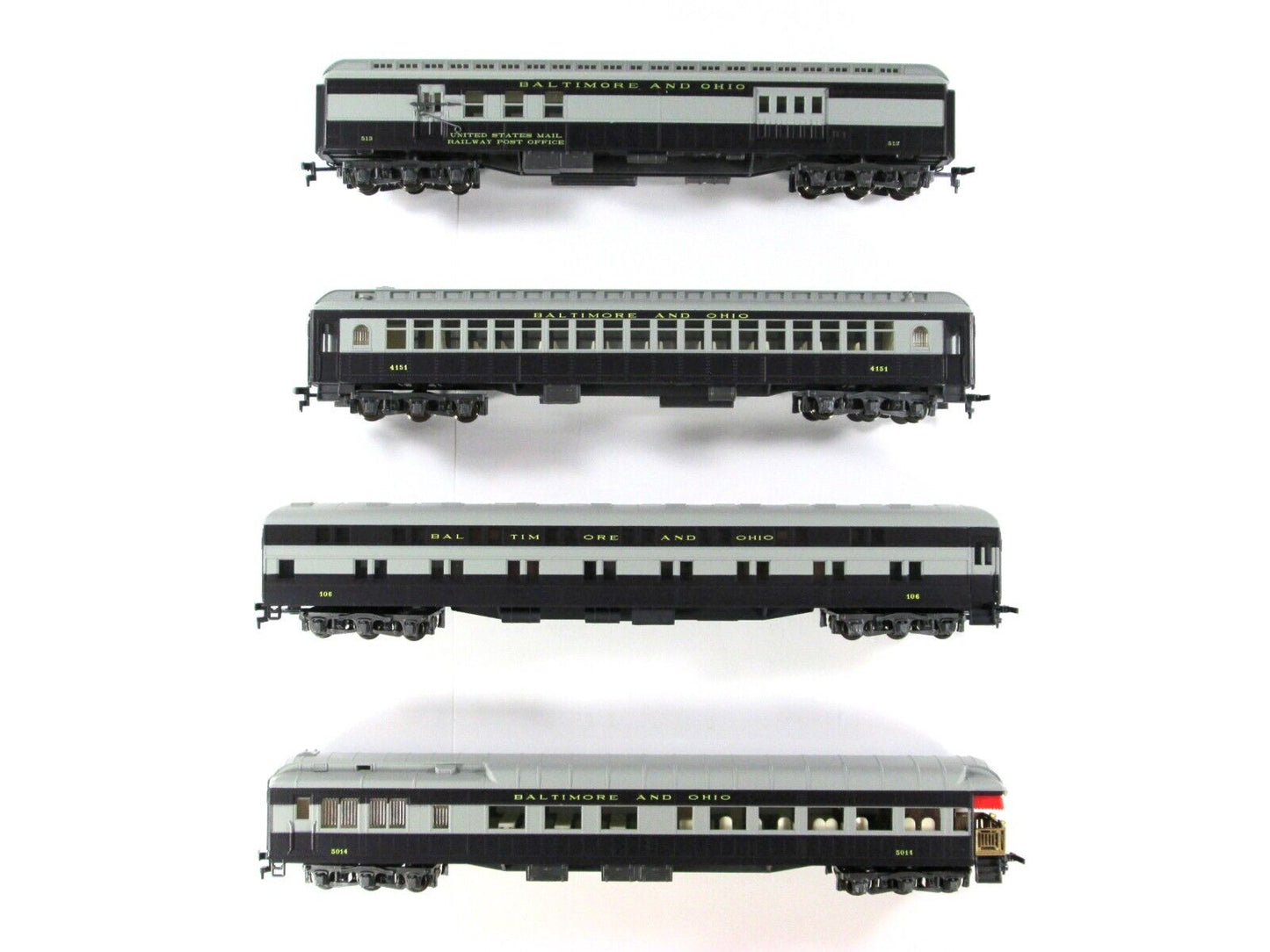 HO Scale ***BALTIMORE & OHIO*** Royal Blue 1920s Passenger Set B -Rivarossi 6909
