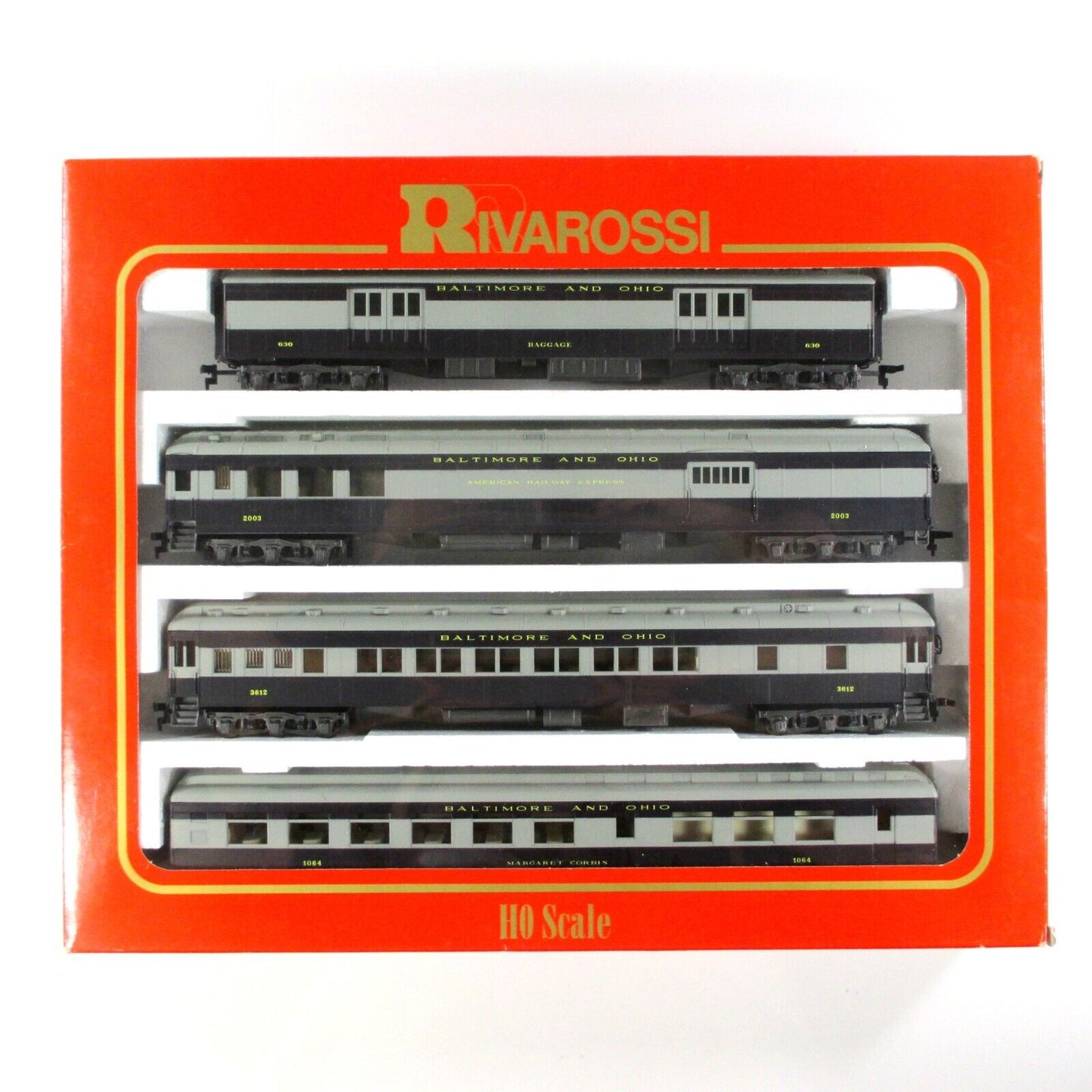 HO Scale ***BALTIMORE & OHIO*** Royal Blue 1920s Passenger Set A -Rivarossi 6908