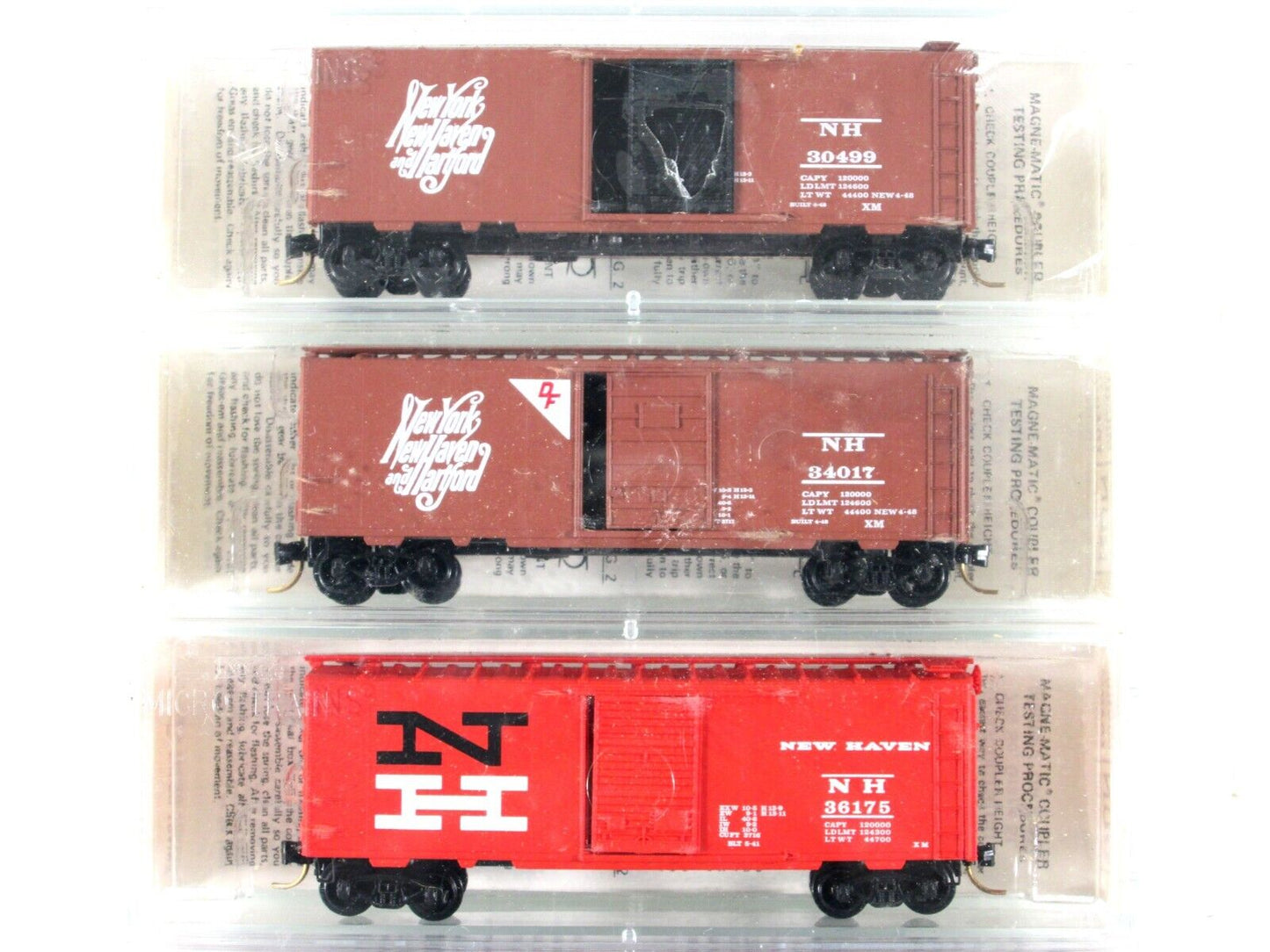 N Scale ***NEW HAVEN - NY NH HARTFORD*** 5-Pack - Kadee Micro Trains BLW Special