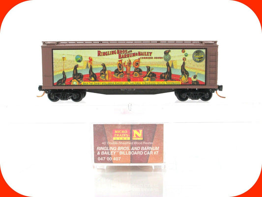 N Scale ***RINGLING CIRCUS*** Billboard Car #7 Box Car --- Micro Trains 04700407