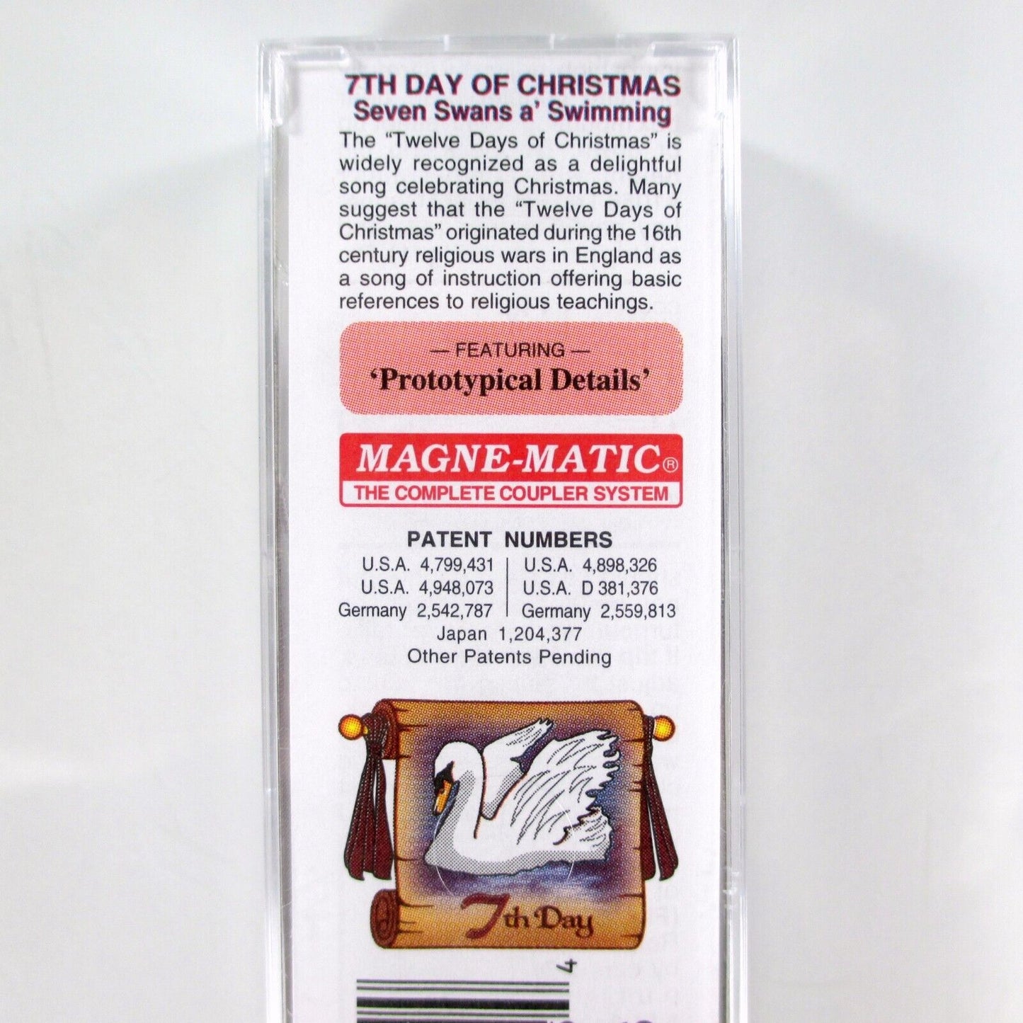 N Scale *SEVEN SWANS SWIMMING* 12 Days Christmas Box Car - Micro Trains 02100507