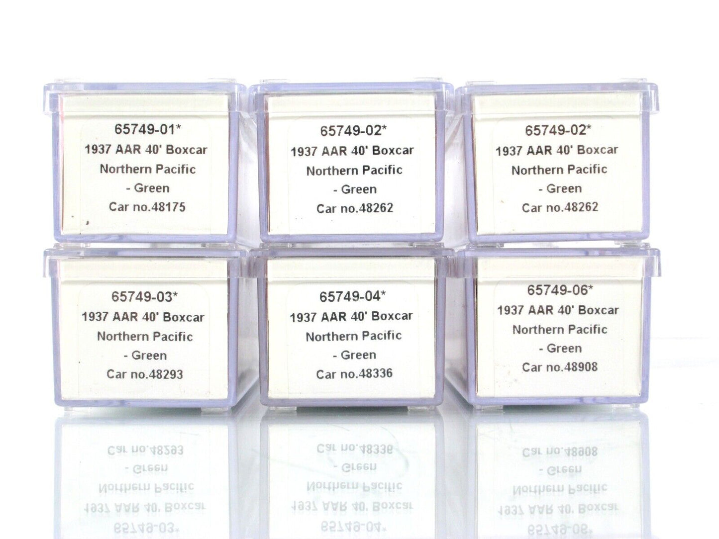 N Scale ****NORTHERN PACIFIC**** 40' Box Car 6-Pack Set ---- Intermountain 65749