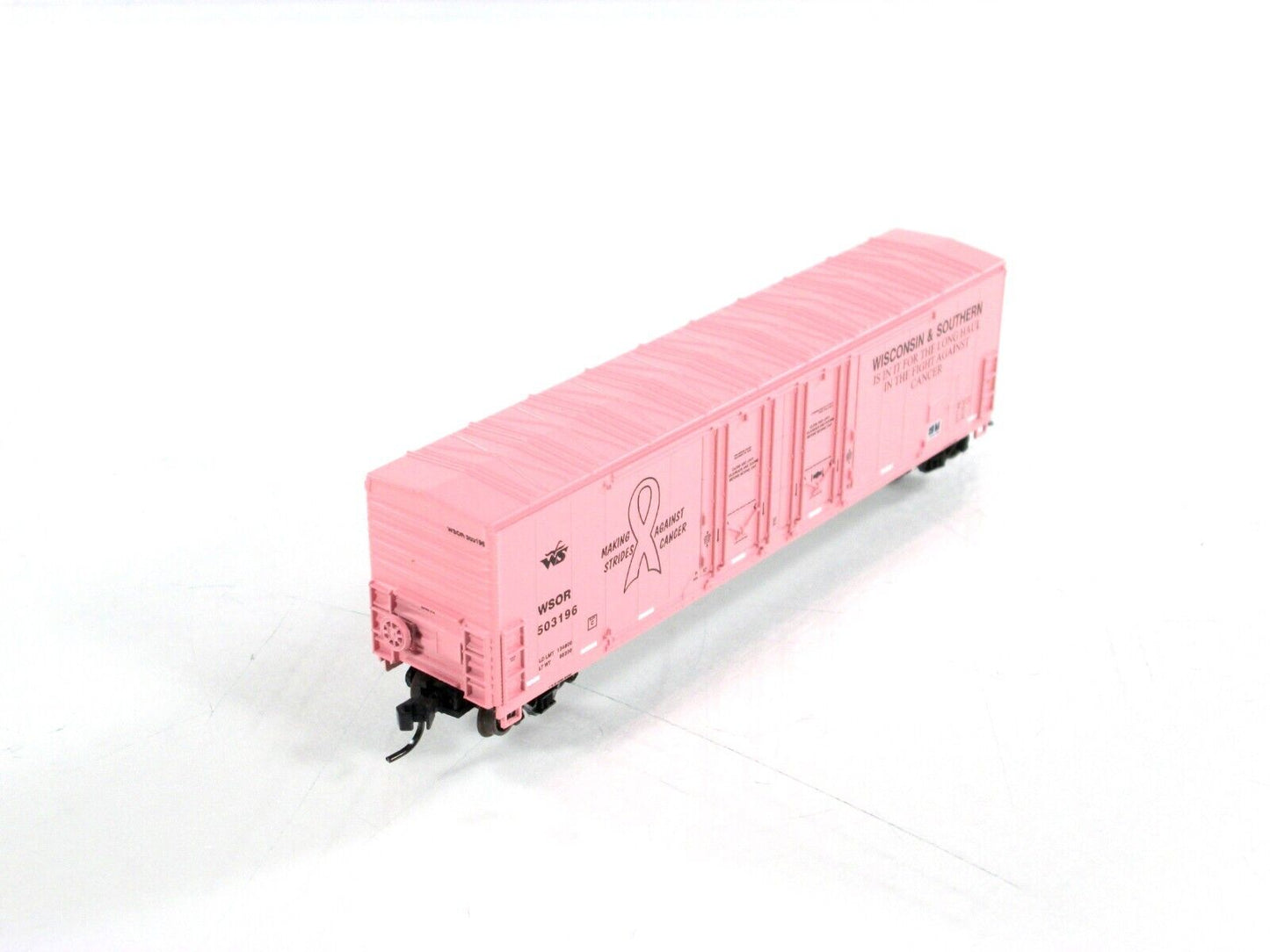N Scale ***FIGHT AGAINST CANCER*** Box Car, WSOR 503196 - Fox Valley 8914 **RARE