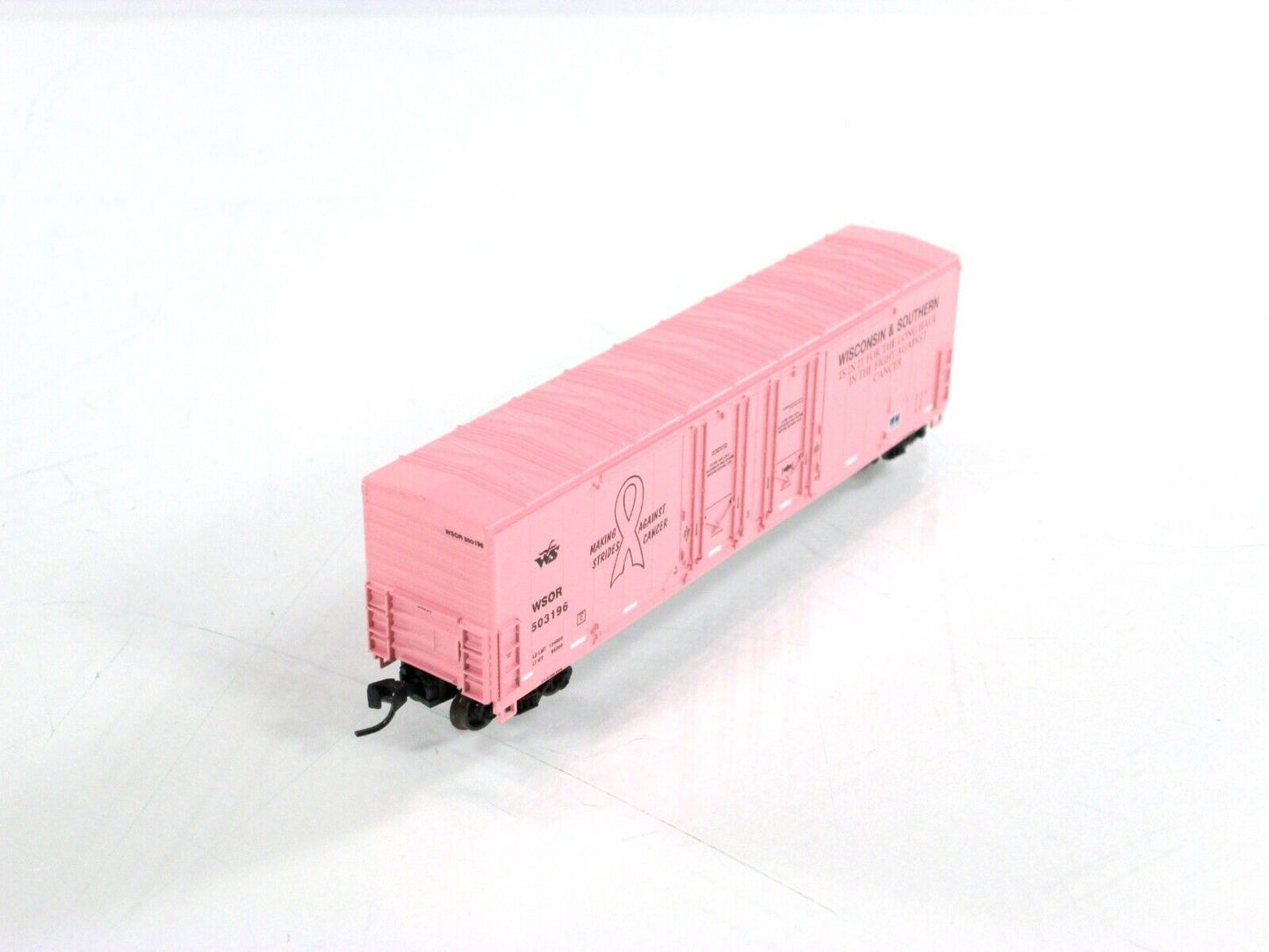 N Scale ***FIGHT AGAINST CANCER*** Box Car, WSOR 503196 - Fox Valley 8914 **RARE