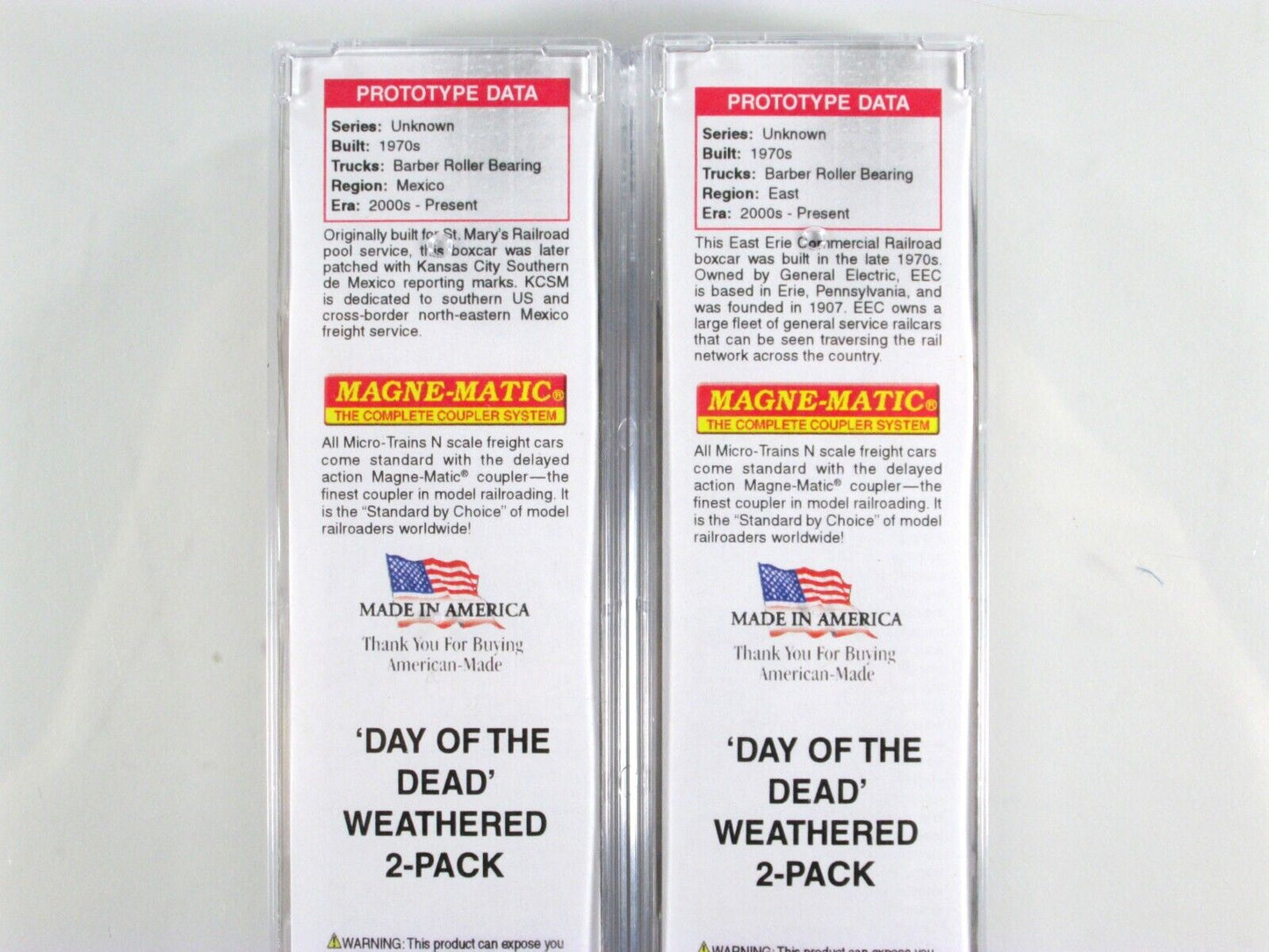 N Scale ***DAY of the DEAD*** HALLOWEEN Graffiti Box Cars, Micro Trains 99305470