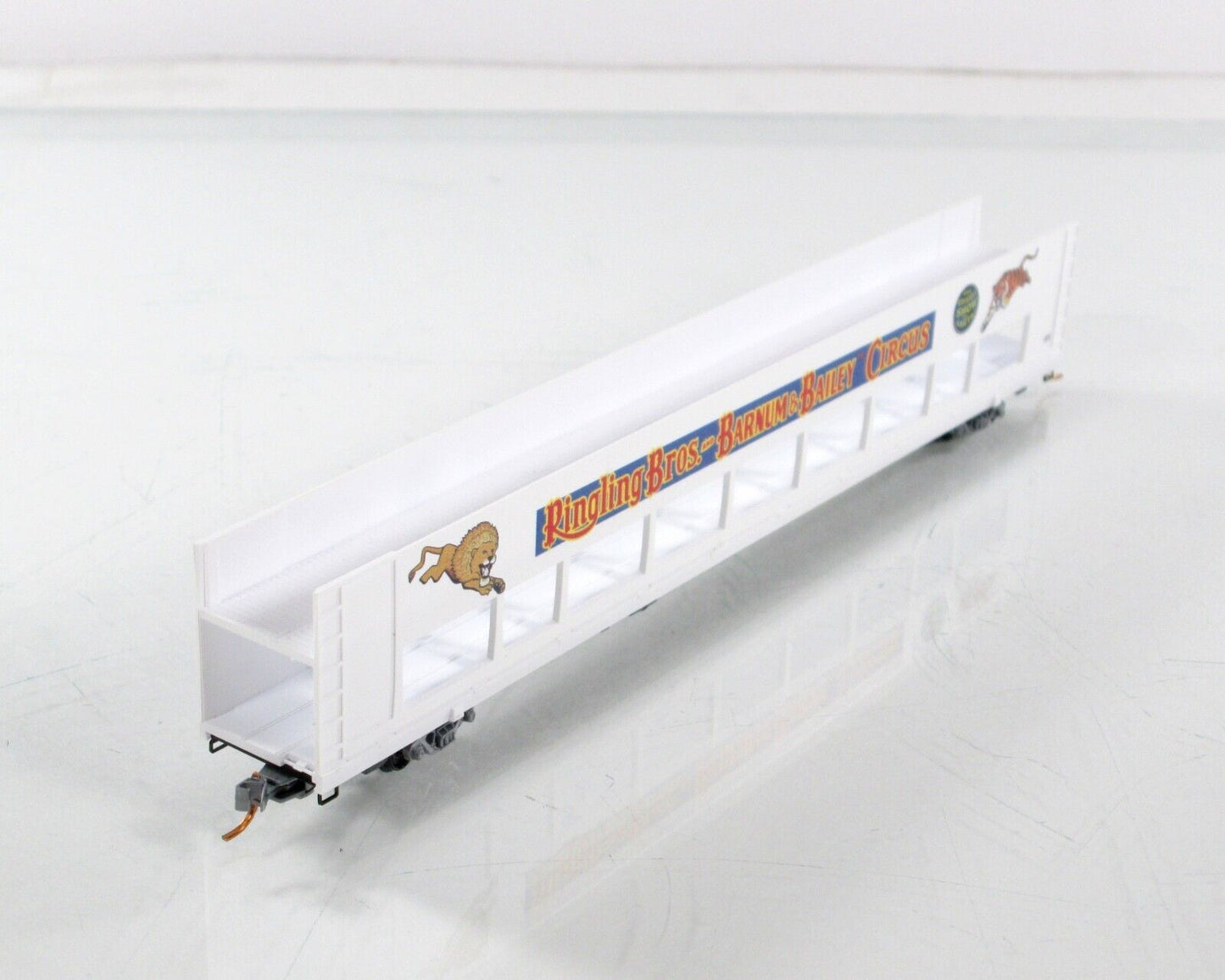 N Scale ***RINGLING*** CIRCUS 89' Bi-Level Auto Rack #125 -Micro Trains 11200720