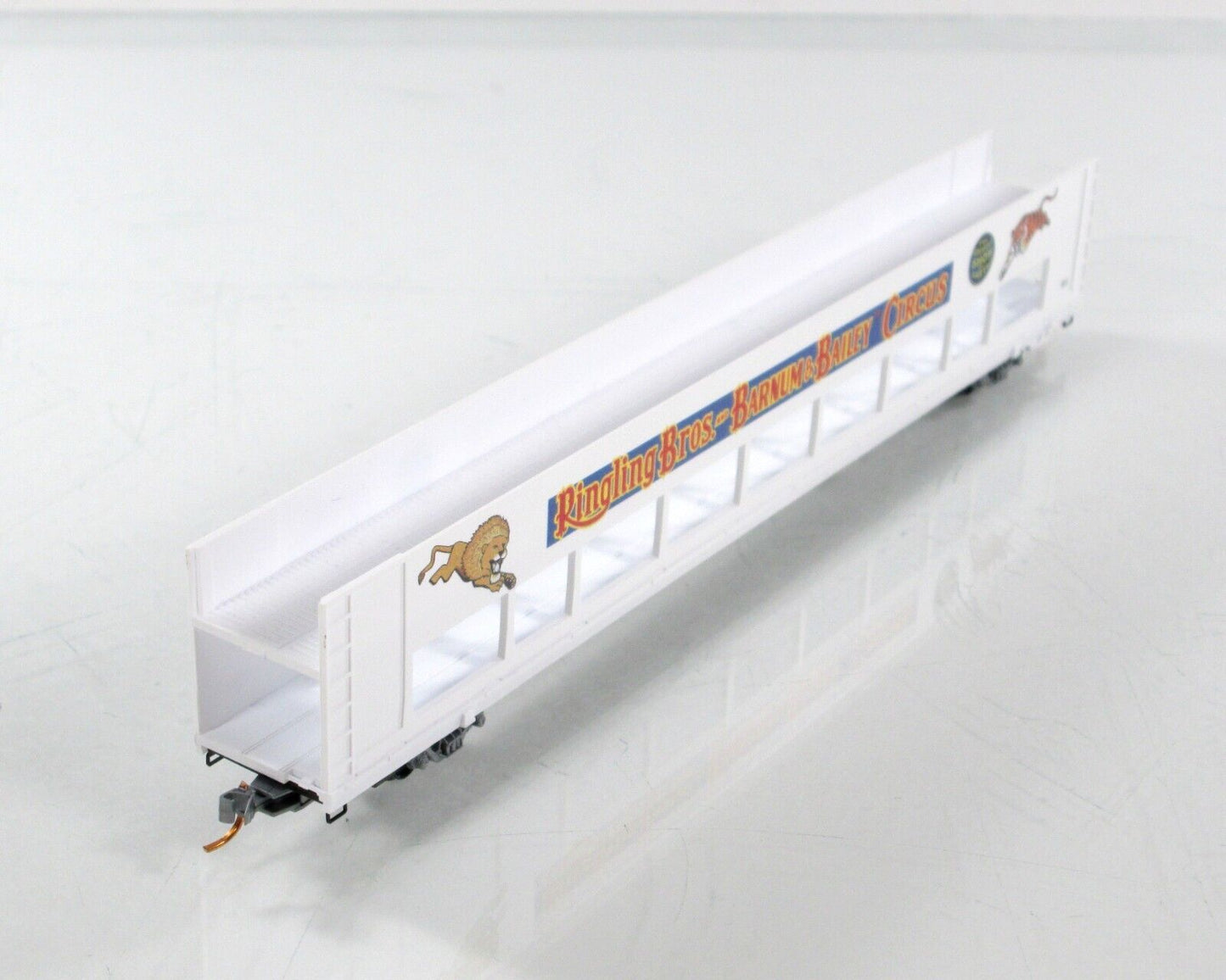 N Scale ***RINGLING*** CIRCUS 89' Bi-Level Auto Rack #125 -Micro Trains 11200720