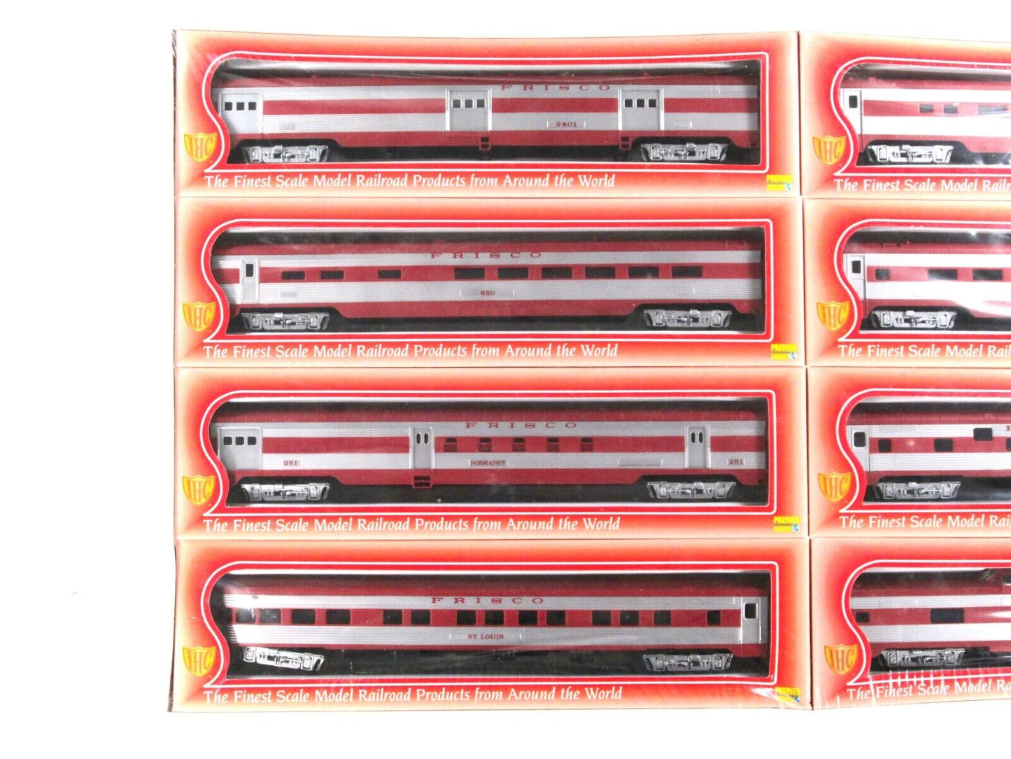 HO Scale ***FRISCO*** Lightweight Corrugated Passenger Car 8-Pack Set -IHC 50011