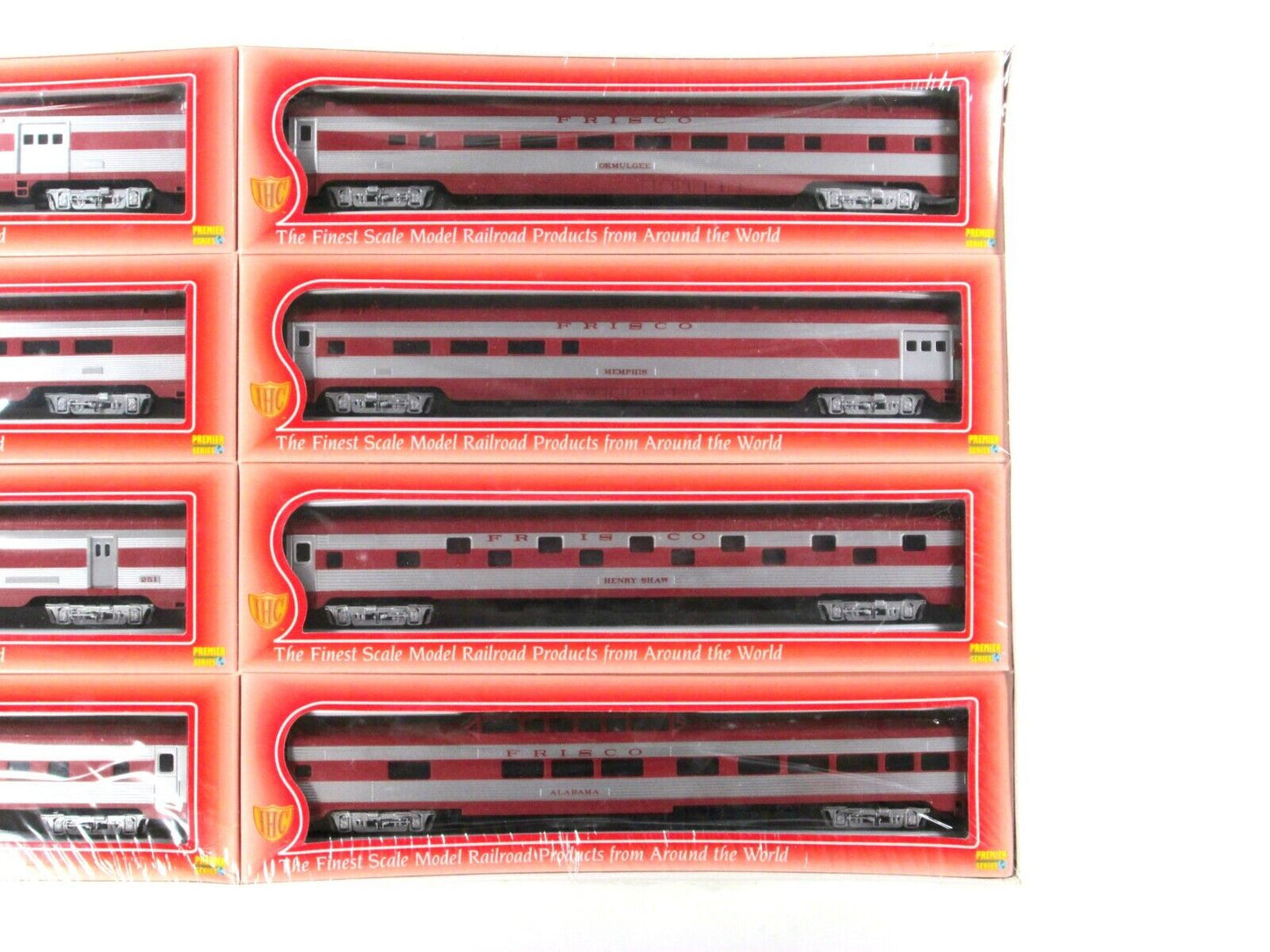 HO Scale ***FRISCO*** Lightweight Corrugated Passenger Car 8-Pack Set -IHC 50011