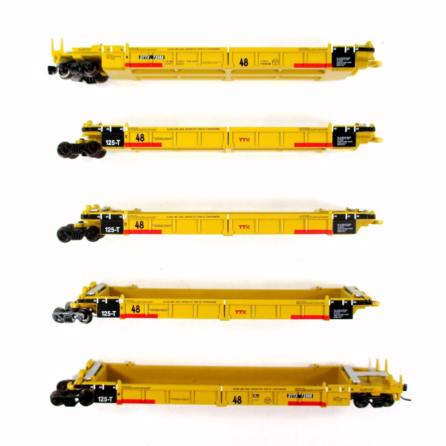 N SCALE ***TTX*** Thrall 5-Unit Articulated Well Car #72888 -- Walthers 929-8107